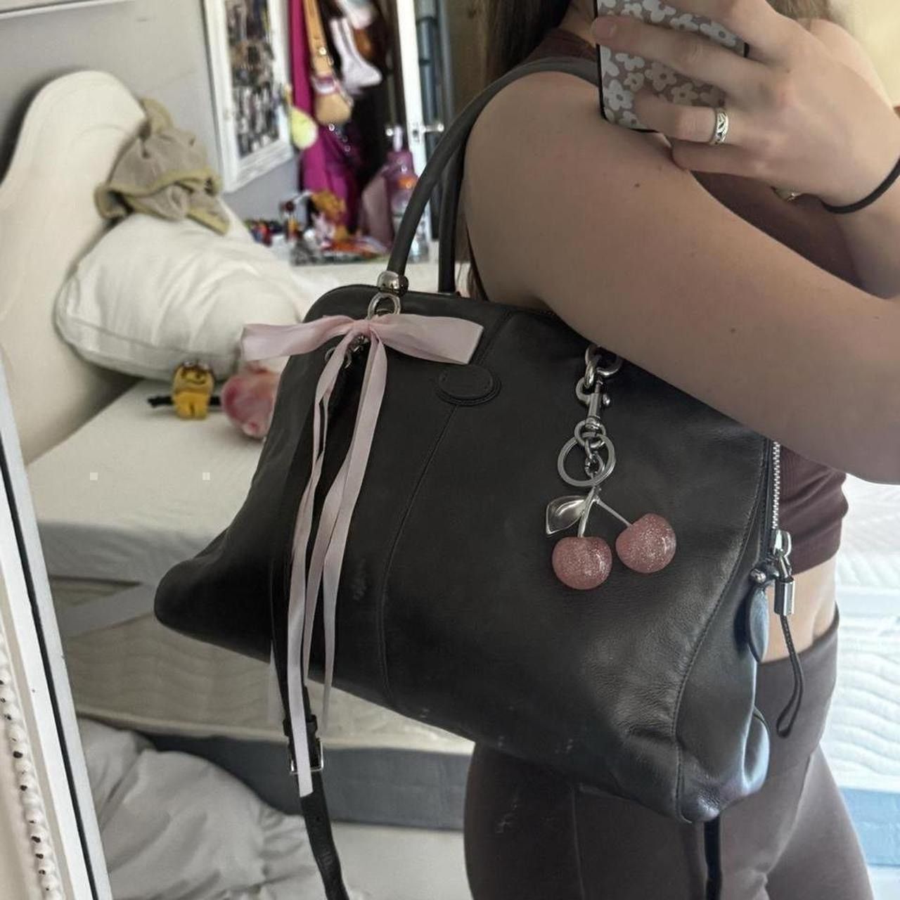 Tod's Tod’s Dark Metallic Leather Bowler Bag Size ONE SIZE - 8 Thumbnail
