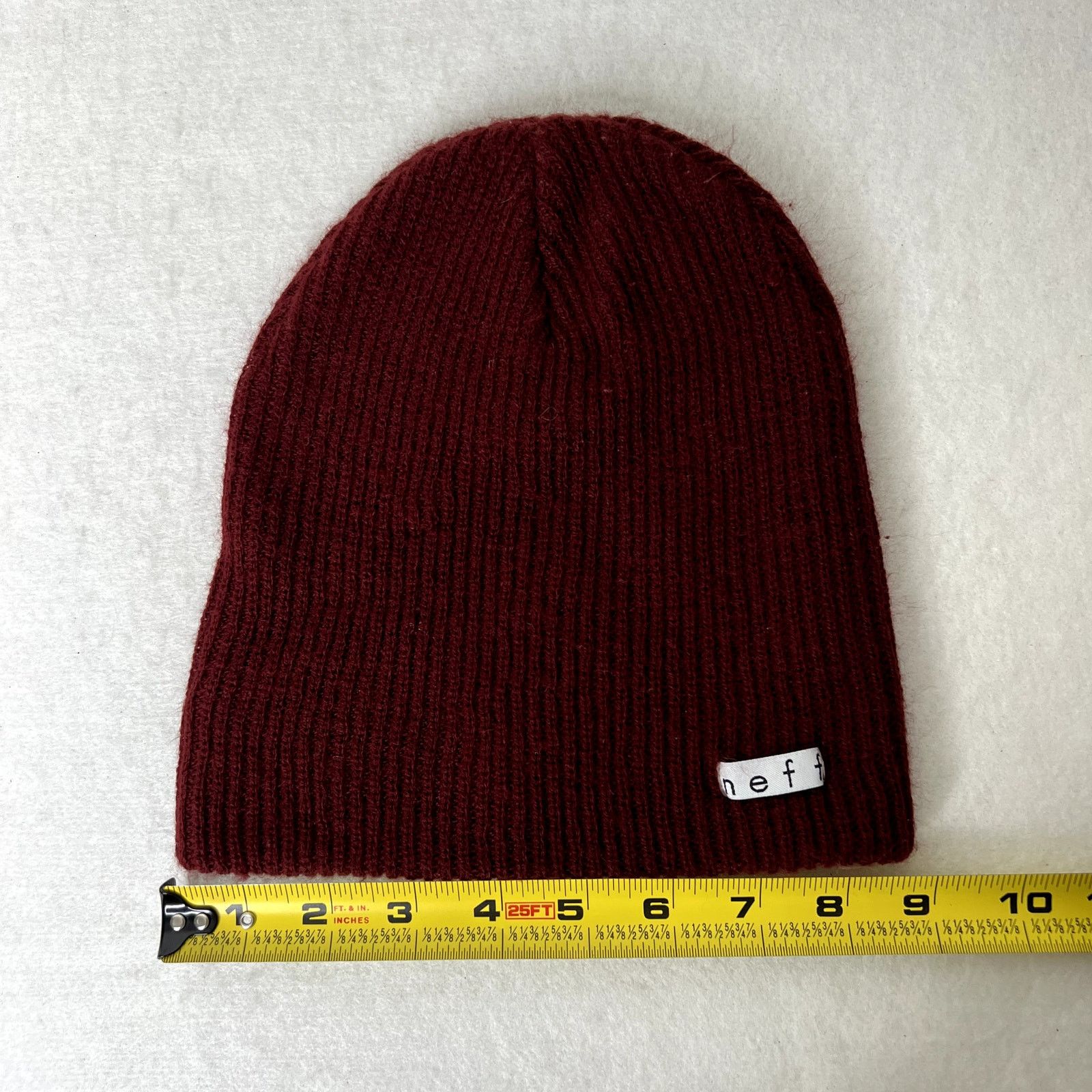 NEFF Neff Maroon Knit Beanie Hat Size ONE SIZE - 4 Thumbnail