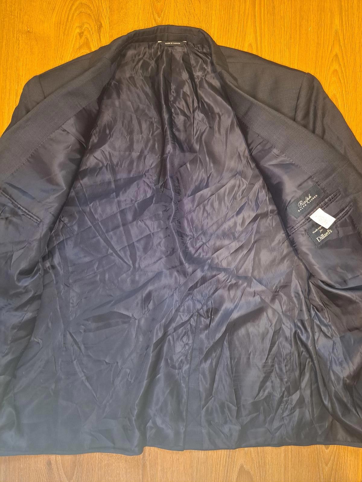 Polo Ralph Lauren Ralph Lauren Sport Coat Mens 52L Navy Blue Glen Plaid Wool Size 52L - 8 Thumbnail