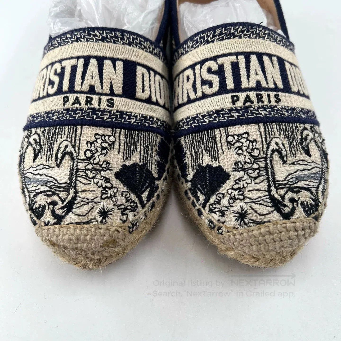 Dior Dior Swan Embroidery Logo Espadrilles. Size US 4 / IT 34 - 8 Thumbnail