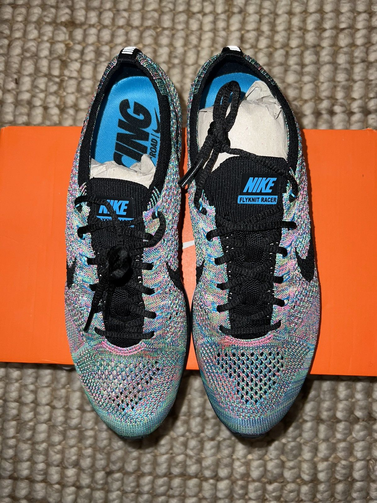 Nike Nike Flyknit Racer Multi-Color 2.0 Size US 9 / EU 42 - 3 Thumbnail