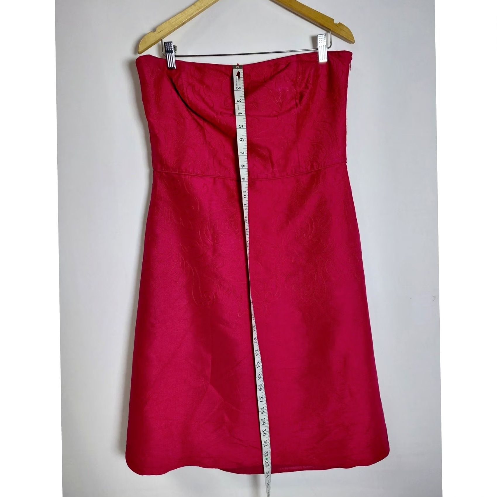 Ann Taylor Ann Taylor Dress Womens 12 Pink Silk Strapless Solid Sleeveless Knee Length Women Size Size XL / US 12-14 / IT 48-50 - 8 Thumbnail