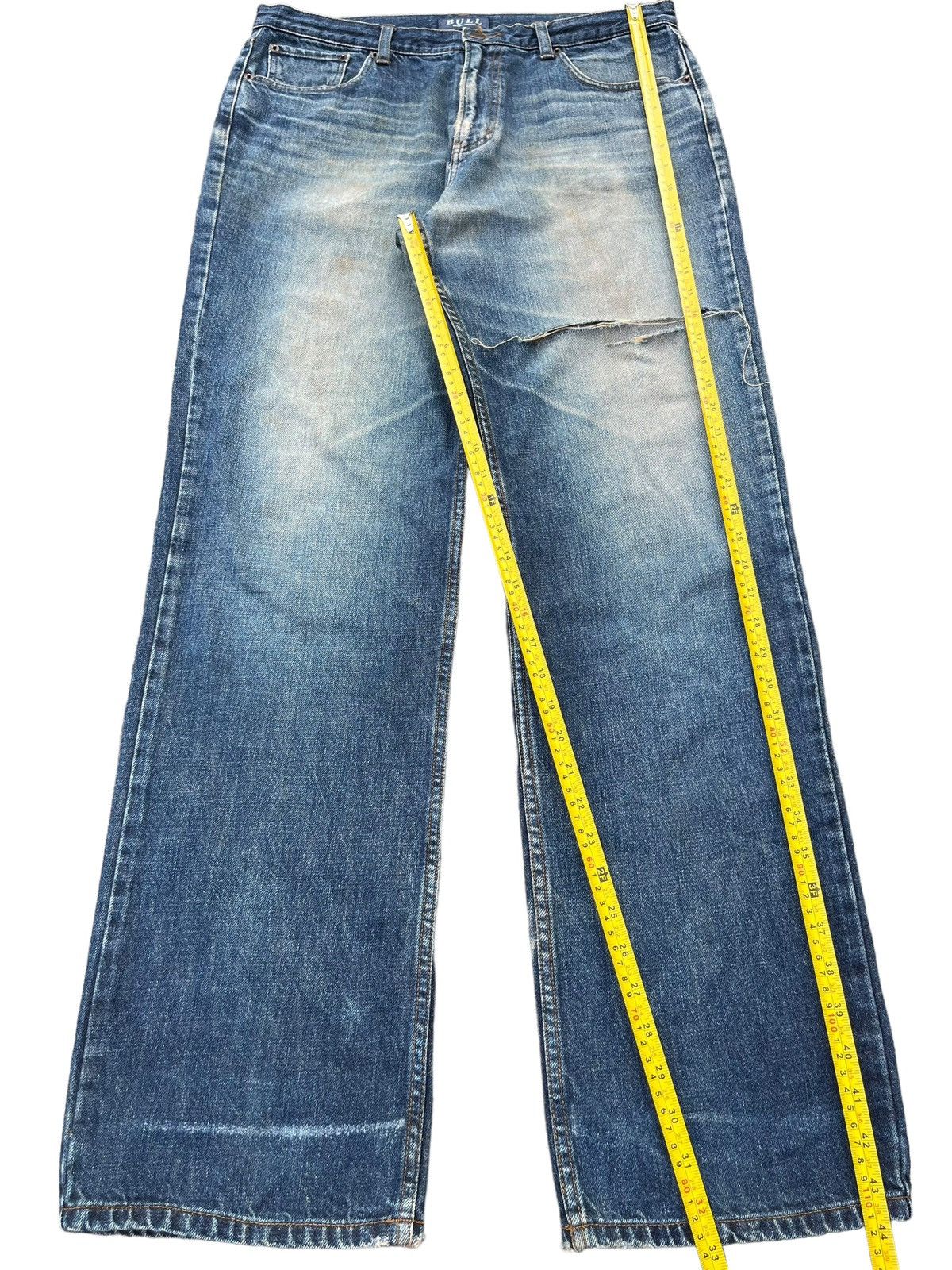 Japanese Brand × Johnbull Vintage Y2K Grunge Distressed Blue Faded Washed Loose Jeans Size US 34 / EU 50 - 10 Thumbnail