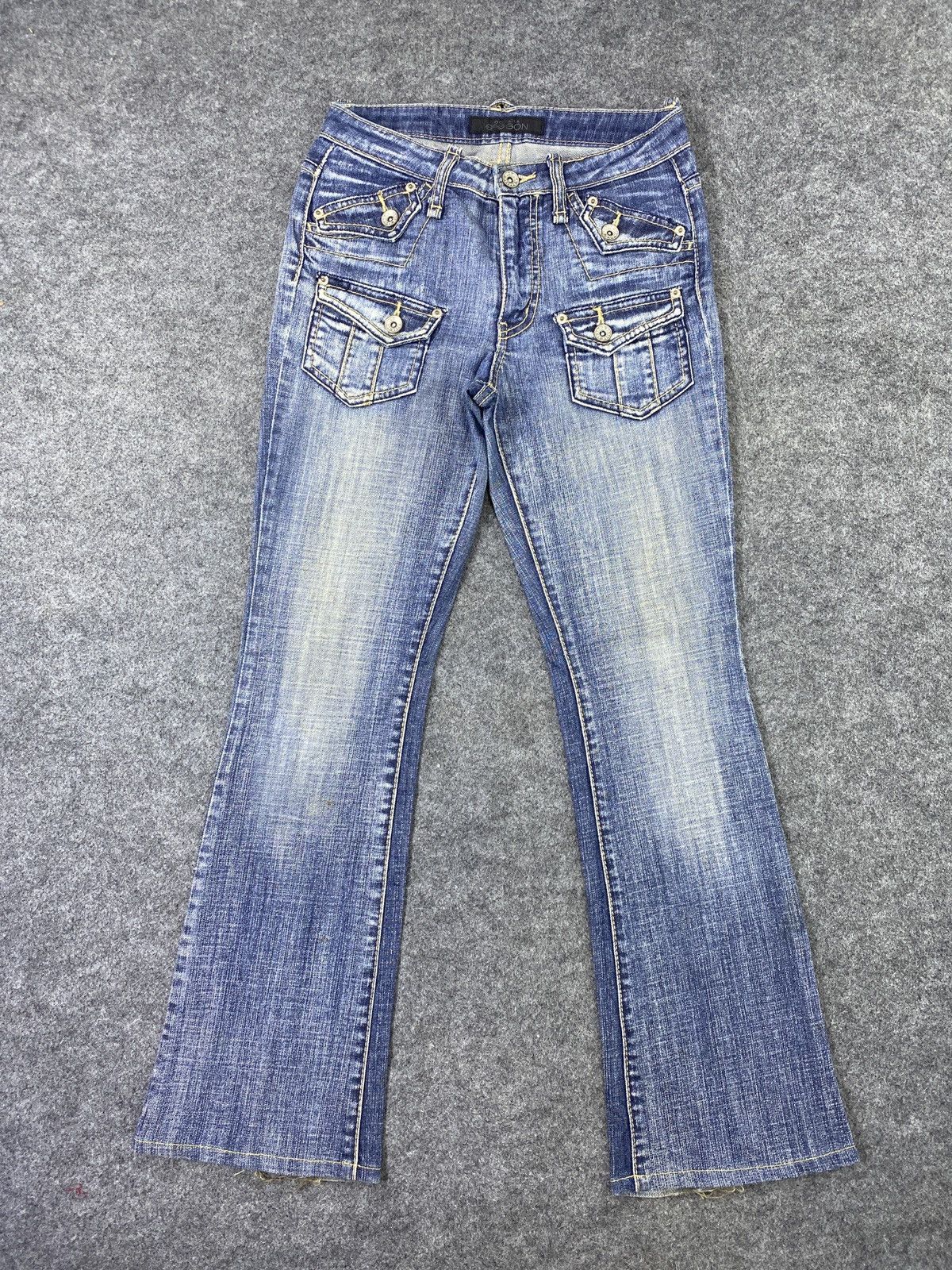 Japanese Brand × Jean OO La - La Sasson Blue Wash Flare Jeans - J998 Size 27" / US 4 / IT 40 - 1 Thumbnail
