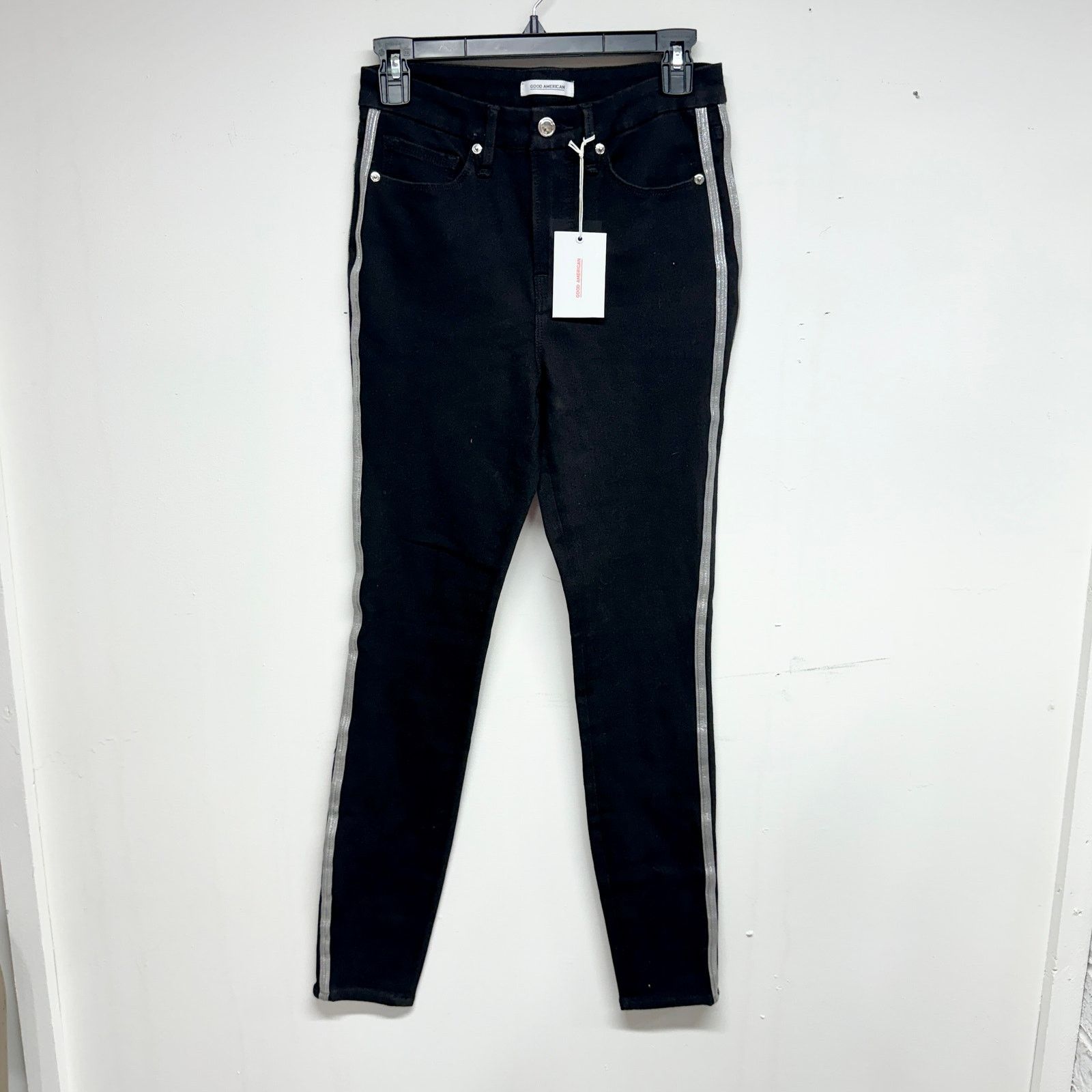 Good American Good American Good Waist Crop Side Slit Sz 6/28 Skinny Jeans Size 28" / US 6 / IT 42 - 1 Thumbnail