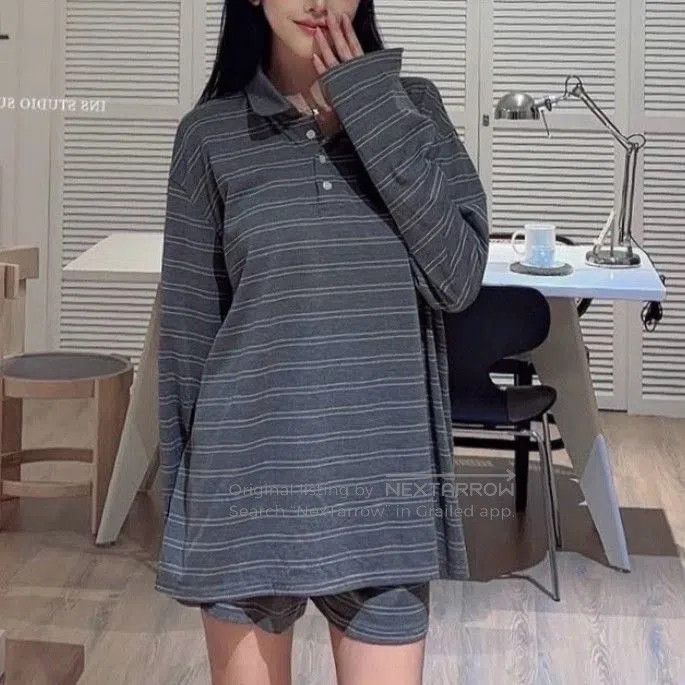 Miu Miu Miu Miu SS25 Logo Stripe Long Sleeve Polo. Size S / US 4 / IT 40 - 1 Thumbnail
