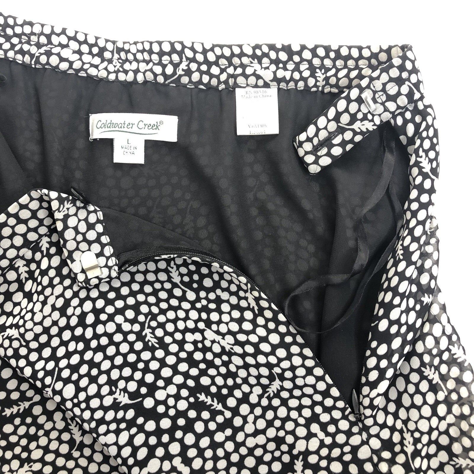 Coldwater Creek Coldwater Creek Floral Polka Dot Chiffon Fit & Flare Skirt L Size 34" / US 12 / IT 48 - 6 Thumbnail