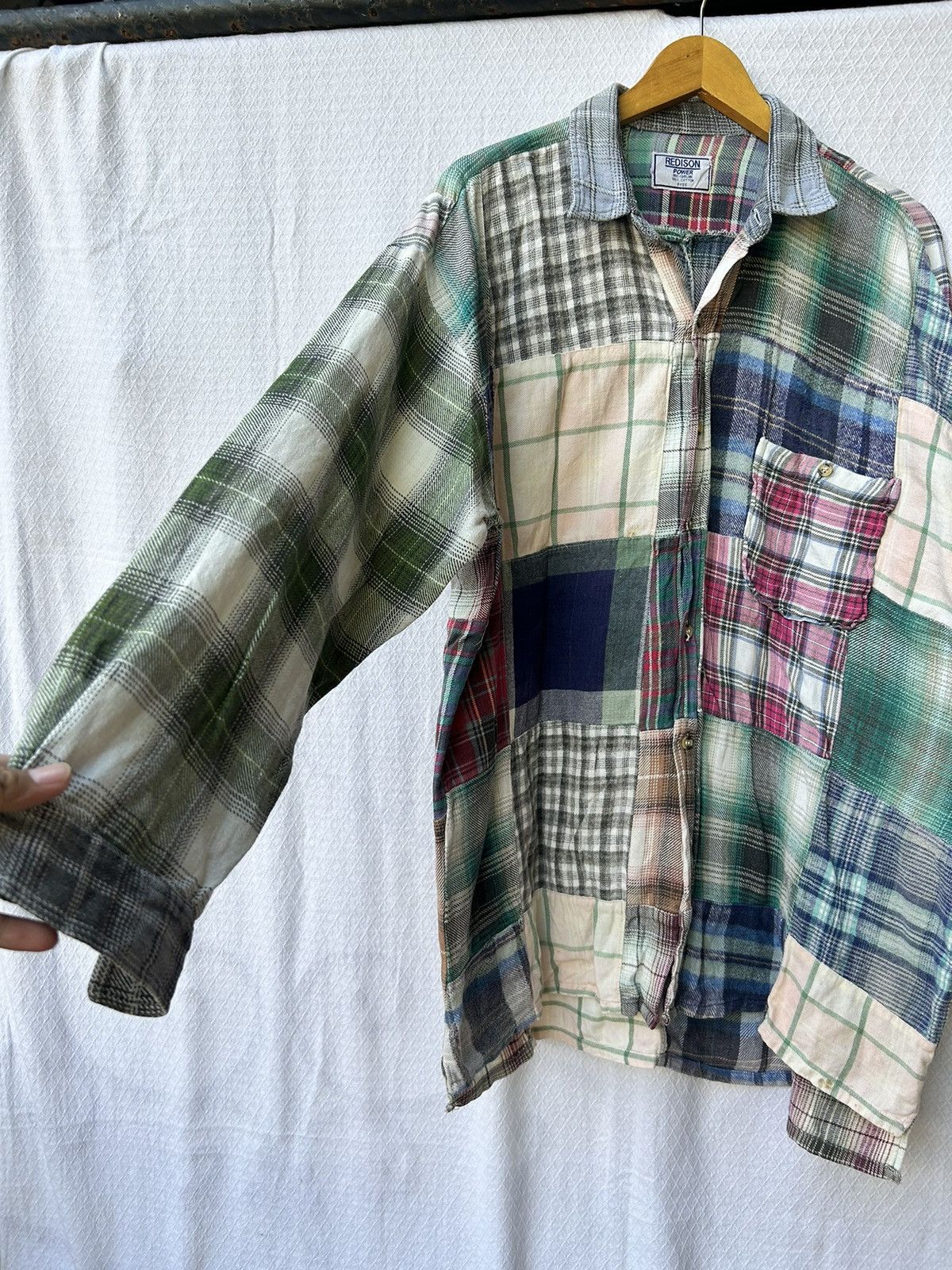 20471120 × Beauty Beast × Japanese Brand 💸BINDINGOFFER💸Redison japanese patchwork longsleeve shirt Size US XL / EU 56 / 4 - 4 Thumbnail