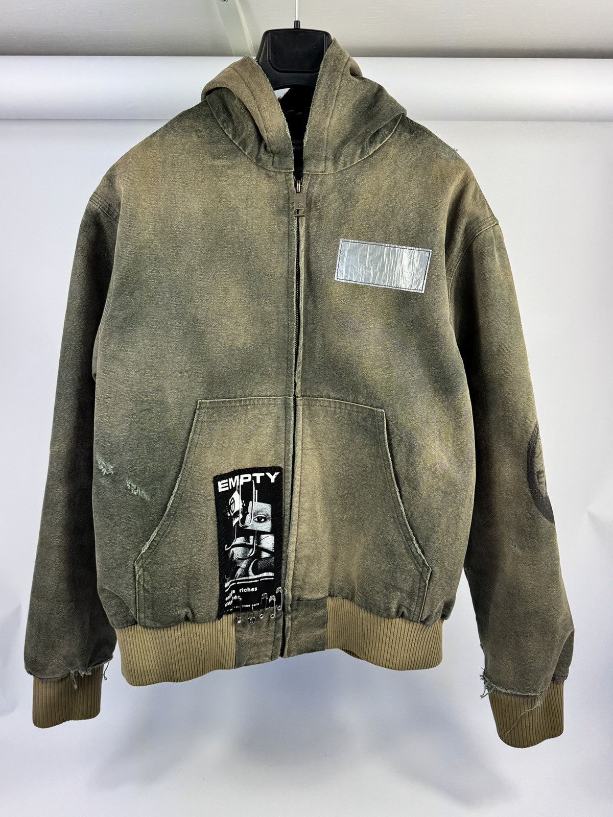 Enfants Riches Deprimes WAR STARTED HOODED WORK DENIM OVERSIZED JACKET Size US M / EU 48-50 / 2 - 1 Thumbnail