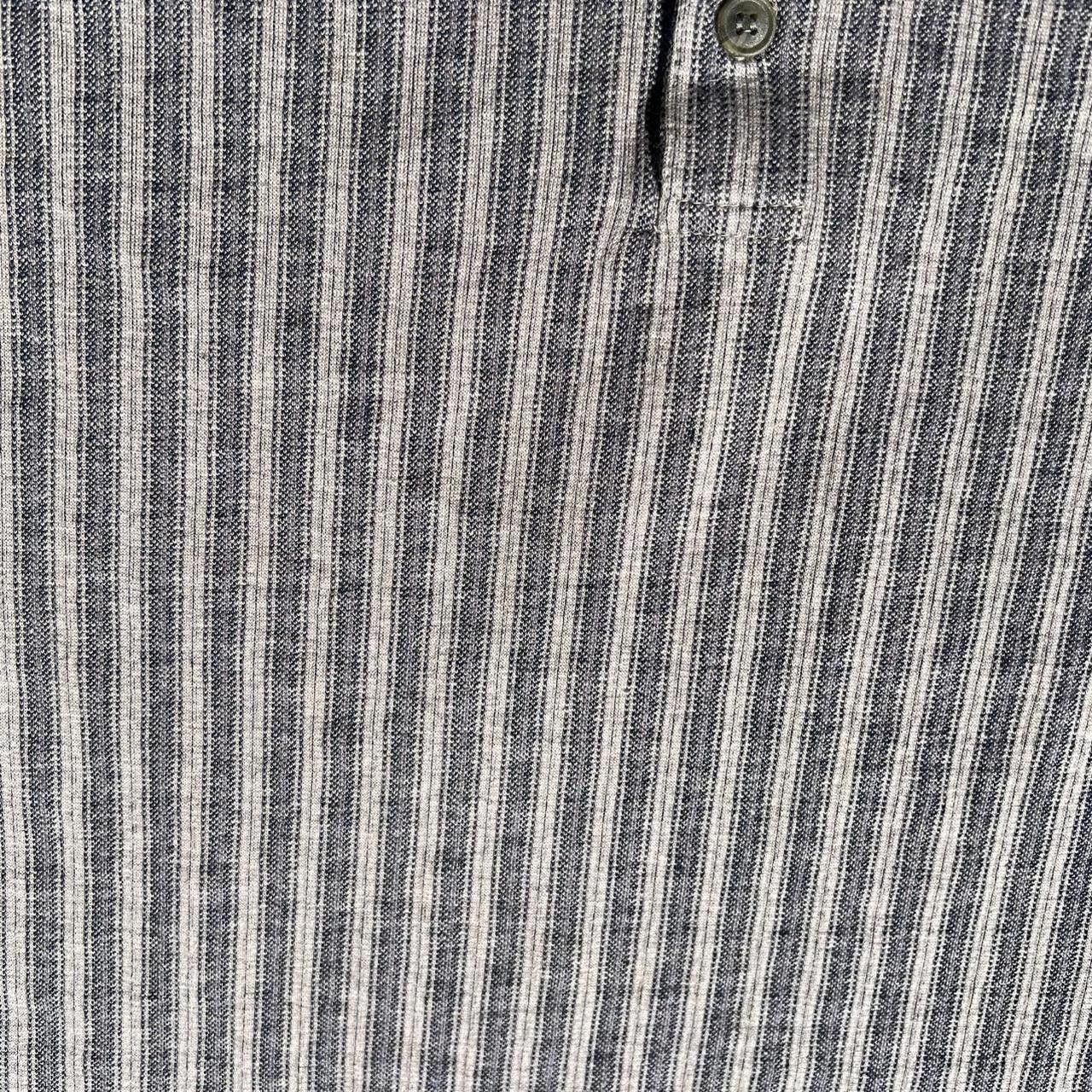 Vintage Vintage 90s Blue Tan Grey Vertical Striped Henley Size US L / EU 52-54 / 3 - 3 Thumbnail