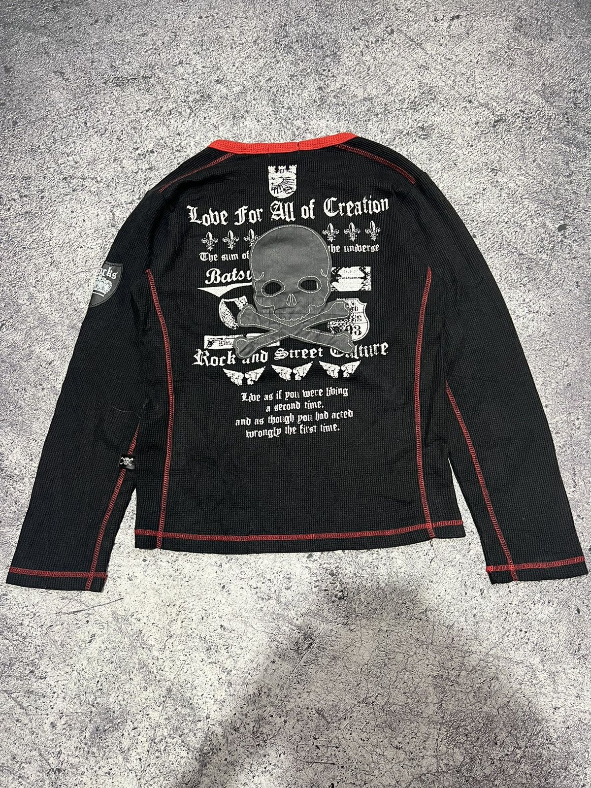 Hysteric Glamour × Undercover 2000s Japanese Y's Isamu Jackrose Poem Thermal Ifsix y2k Lgb Size US S / EU 44-46 / 1 - 1 Thumbnail