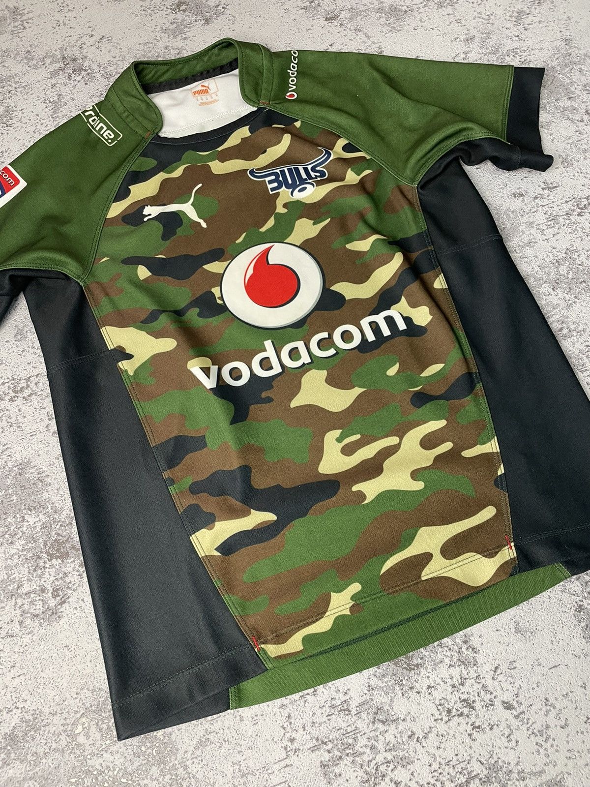 Puma Vodacom Blue Bulls Super Rugby Away Shirt 2015 Jersey Camo M Size US M / EU 48-50 / 2 - 3 Thumbnail