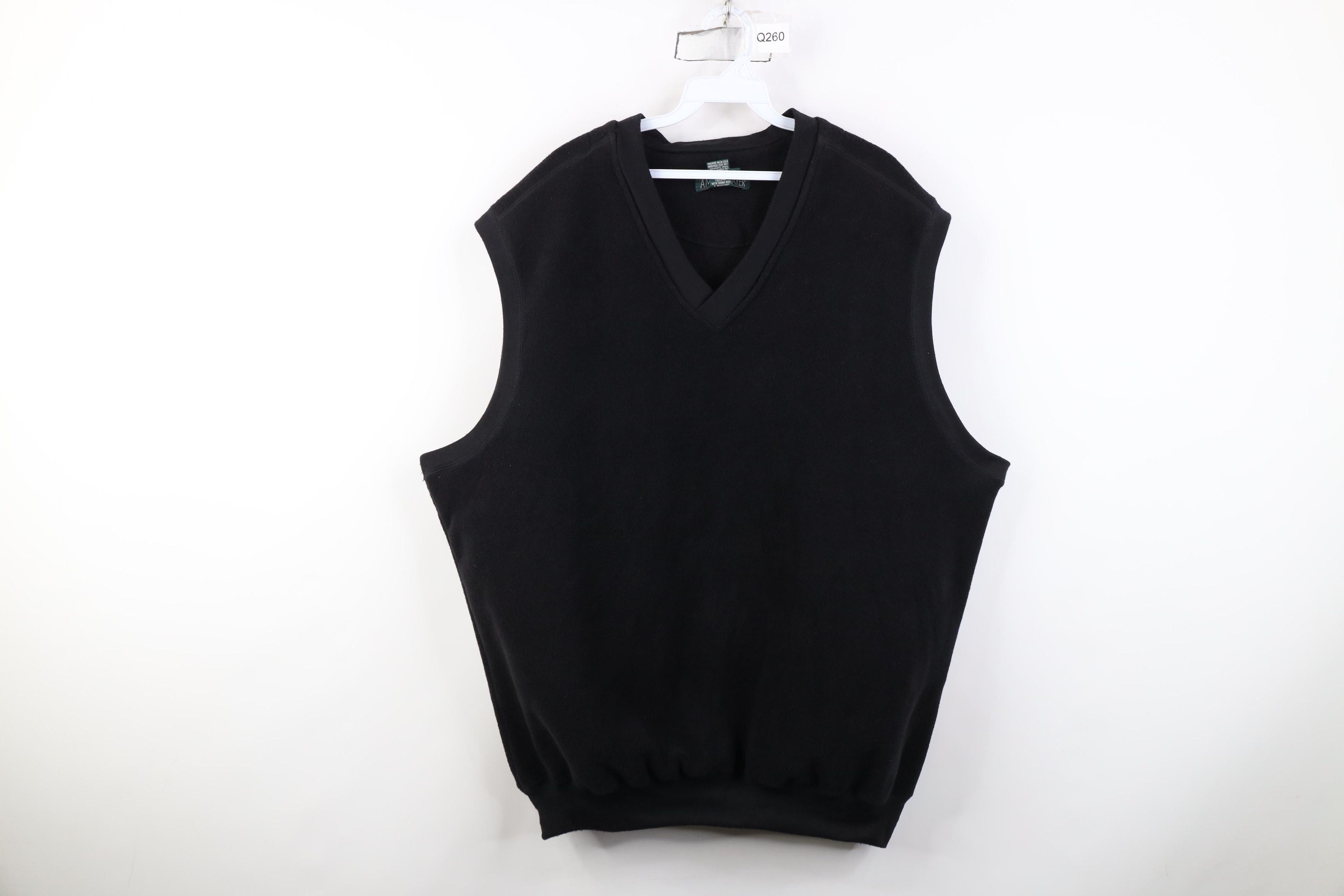 Vintage Vintage 90s Streetwear Fleece V-Neck Sweater Vest Black Size US XXL / EU 58 / 5 - 1 Thumbnail