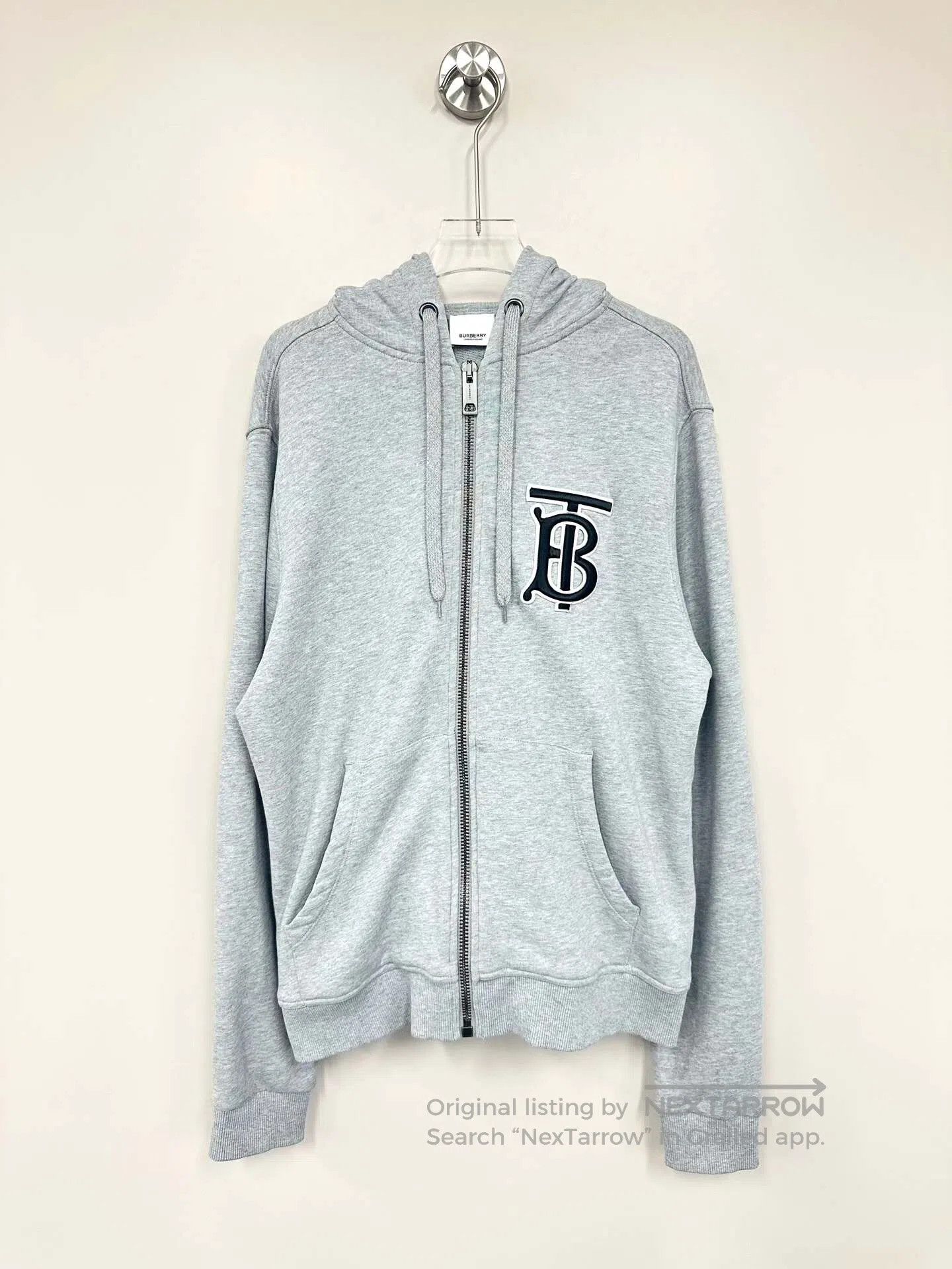 Burberry Burberry Grey classic embroidered letter logo zipper hoode Size M / US 6-8 / IT 42-44 - 1 Thumbnail