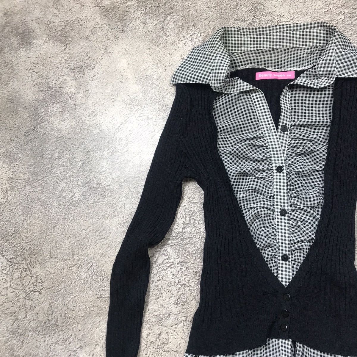 Vintage Vintage Y2K Avant Garde Layered Blouse Peplum Waist Boxy S Size S / US 4 / IT 40 - 3 Thumbnail