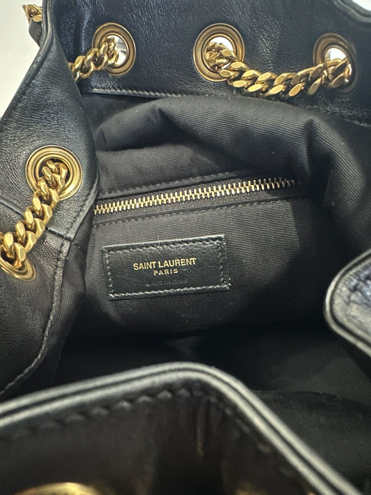Yves Saint Laurent Joe Leather Backpack Size ONE SIZE - 3 Thumbnail