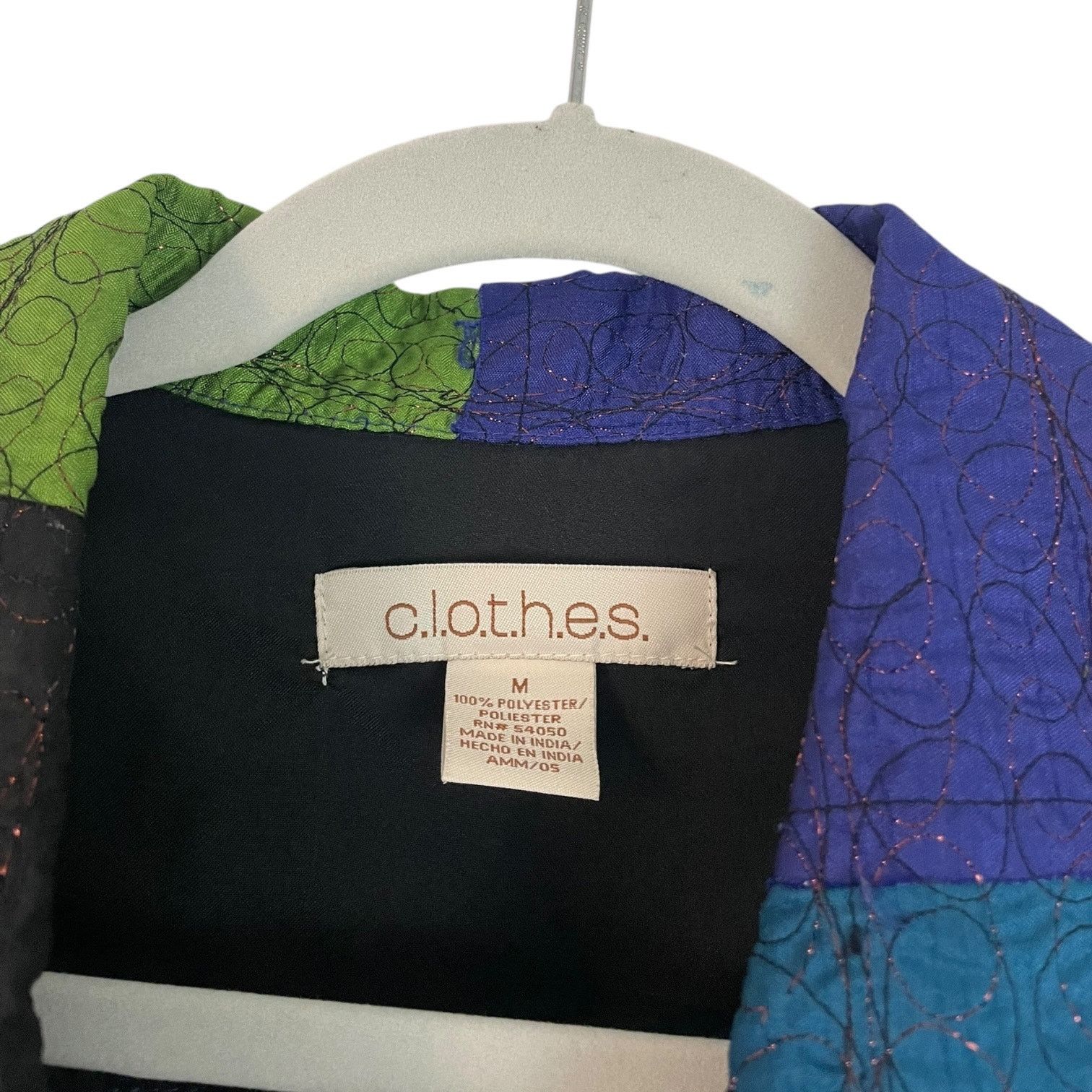 Other c.l.o.t.h.e.s. Vintage Blue & Green Embroidered Jacket Size US M / EU 48-50 / 2 - 6 Thumbnail
