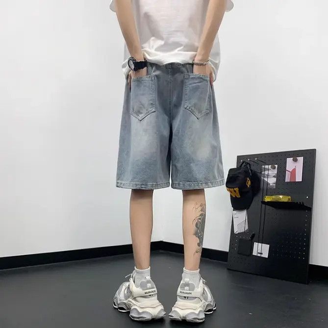 Japanese Brand Loose straight zippered pocket denim shorts Size US 30 / EU 46 - 6 Thumbnail