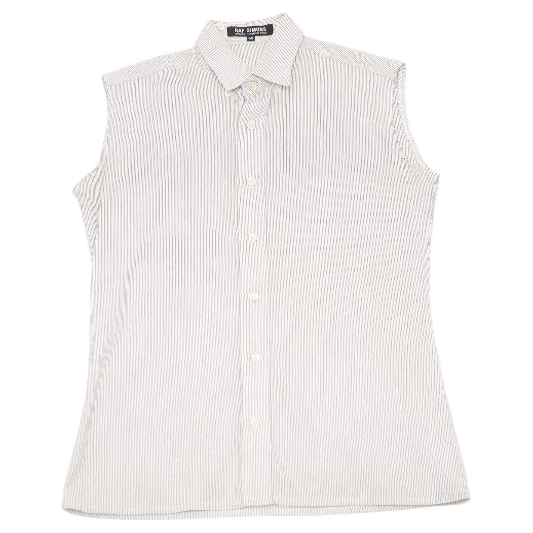 Raf Simons RAF Simons Be Pure Be Vigilant Behave Cut Off Sleeve Shirt Size US S / EU 44-46 / 1 - 3 Thumbnail
