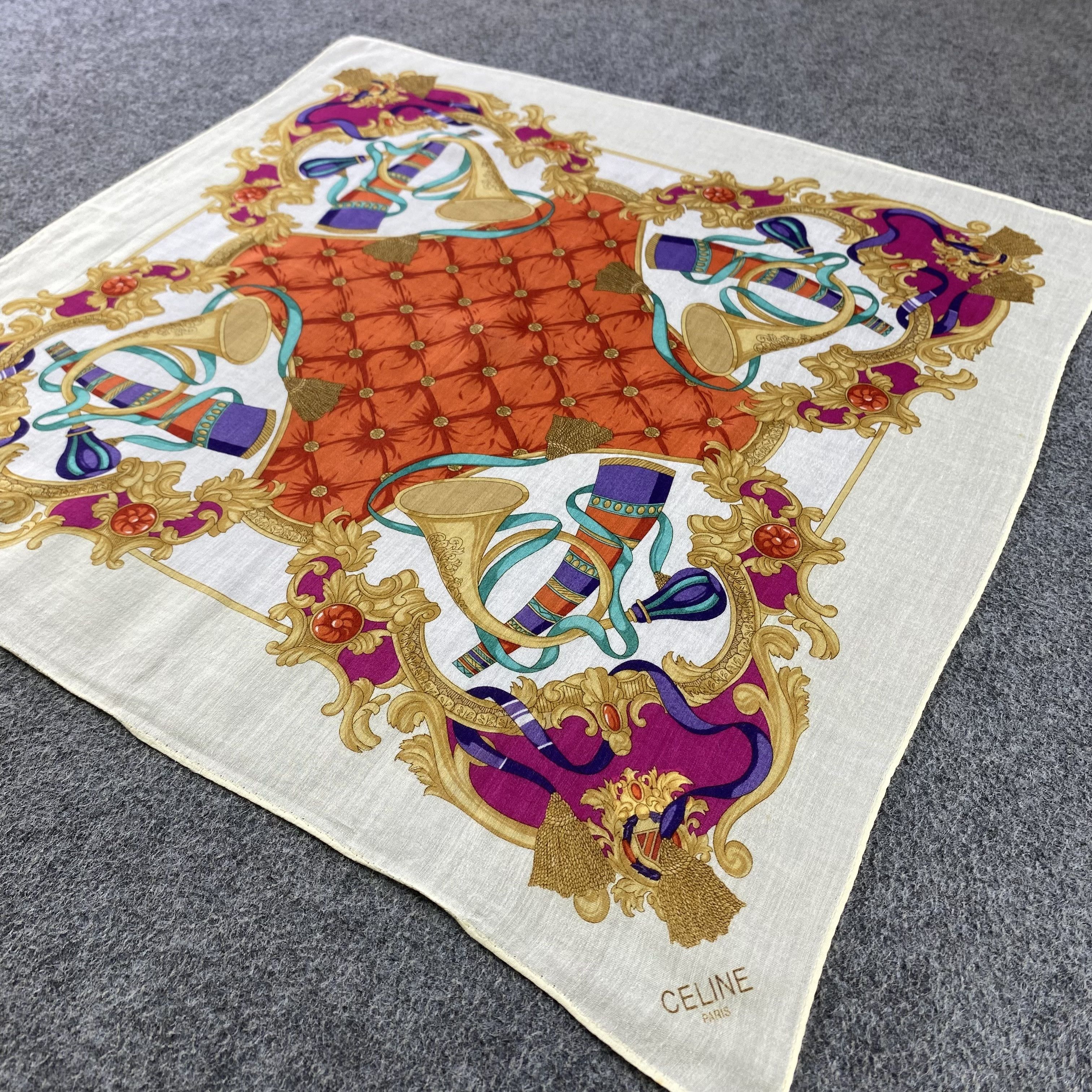 Vintage Celine Handkerchief/Neckerchief/Bandana HC702 Size ONE SIZE - 2 Thumbnail