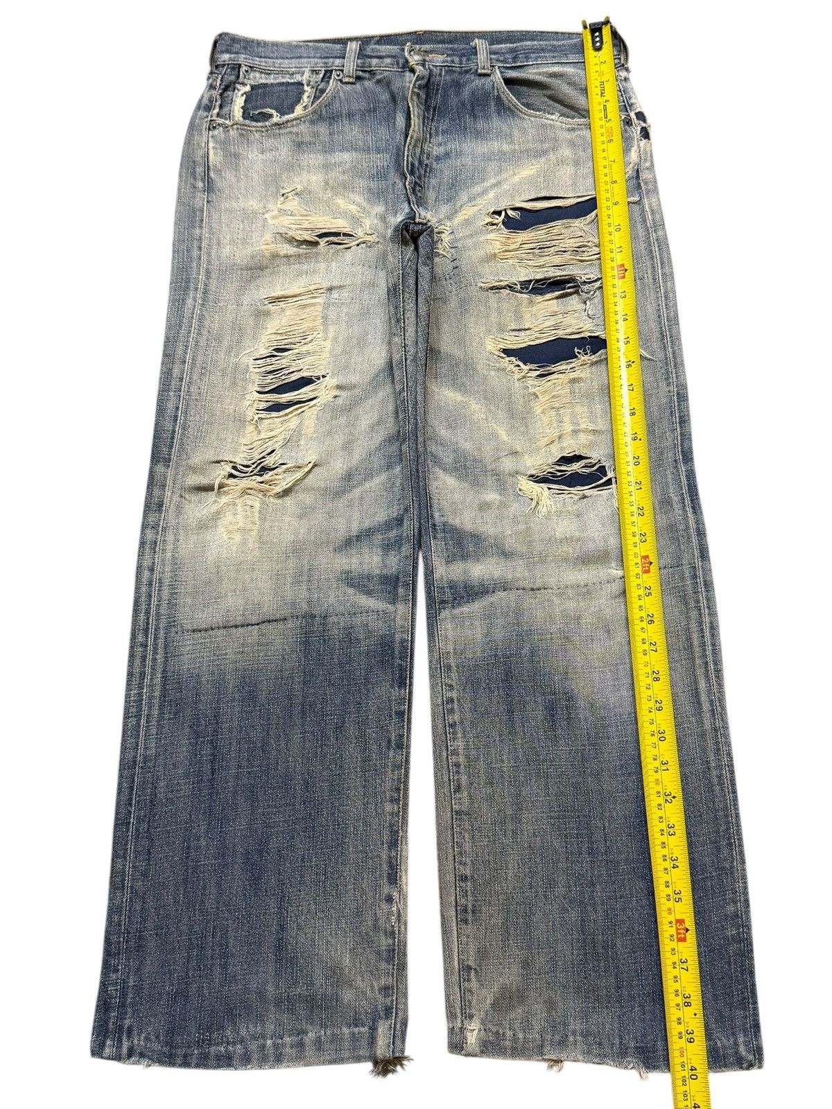 Levi's Vintage 90s Levis 553 Faded Wash Distressed Destroyed Baggy Size US 33 - 11 Thumbnail