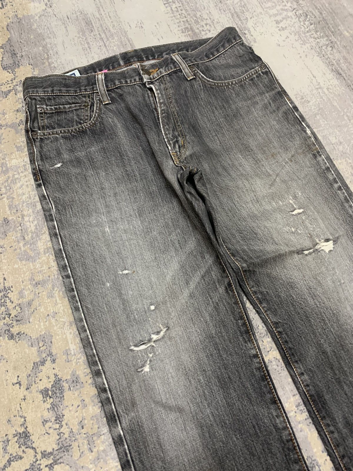 Edwin Thrashed Ripped faded distressed Edwin baggy style jeans Size US 34 / EU 50 - 2 Thumbnail