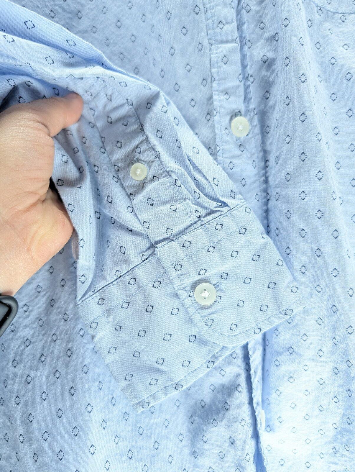 American Eagle Outfitters American Eagle Button Down Shirt Men M Diamond Light Blue Size US M / EU 48-50 / 2 - 5 Thumbnail