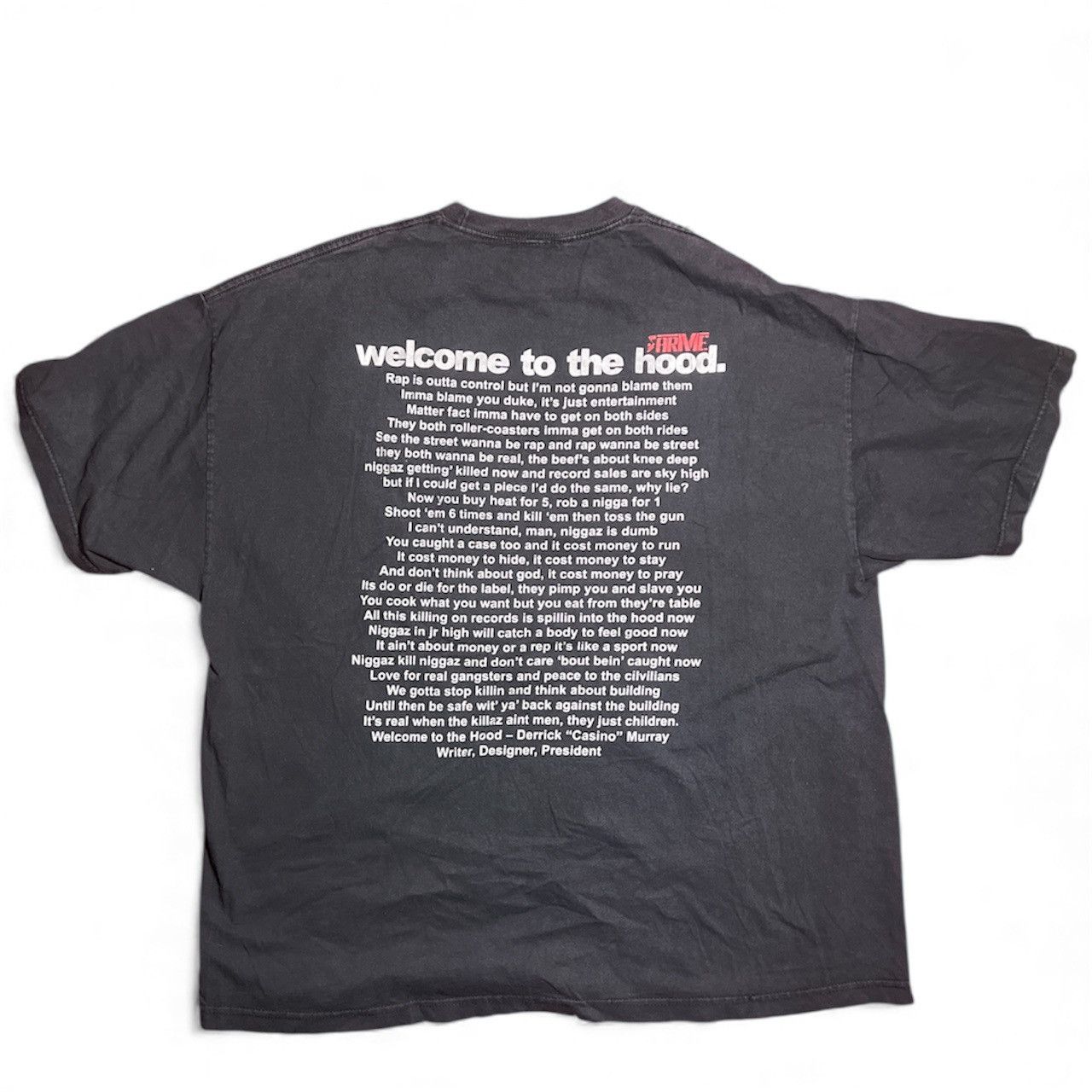 🔥 VINTAGE RHINESTONE “WELCOME TO THE HOOD” GRAPHIC TEE