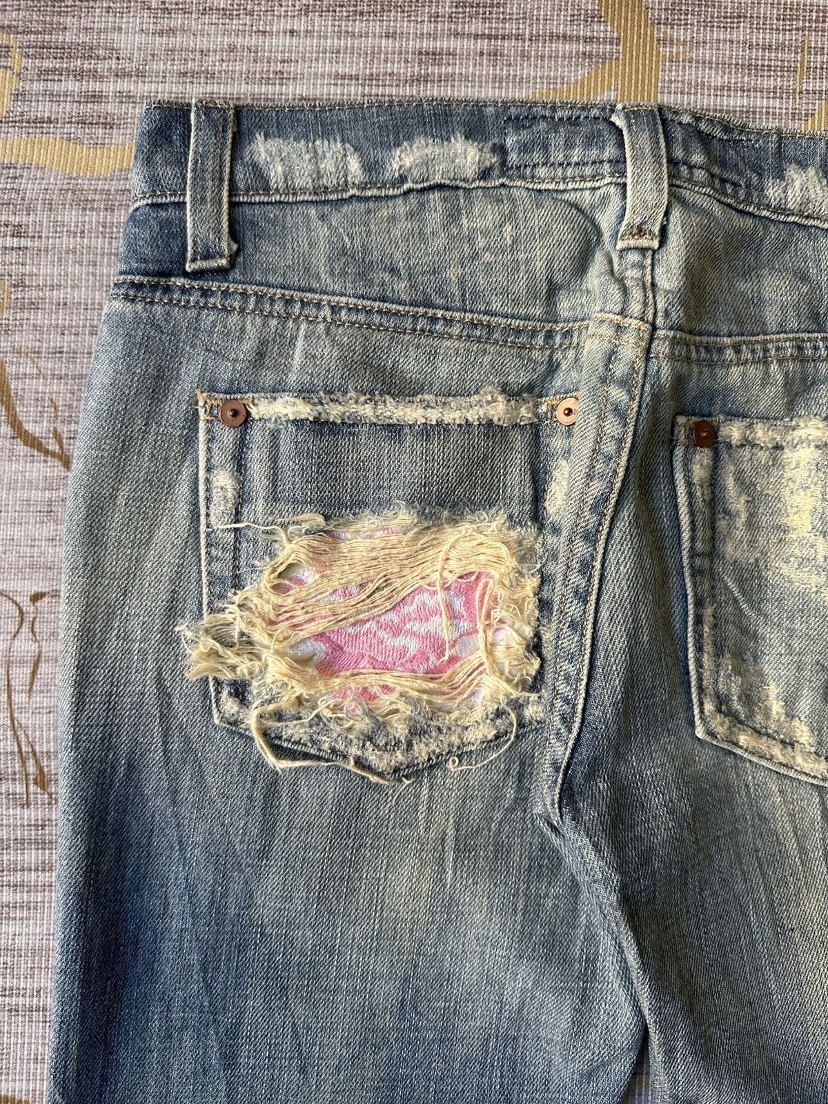 Joe's FLARE Joe’s Distressed Faded Blue Boot Jeans Size 28" / US 6 / IT 42 - 19 Thumbnail