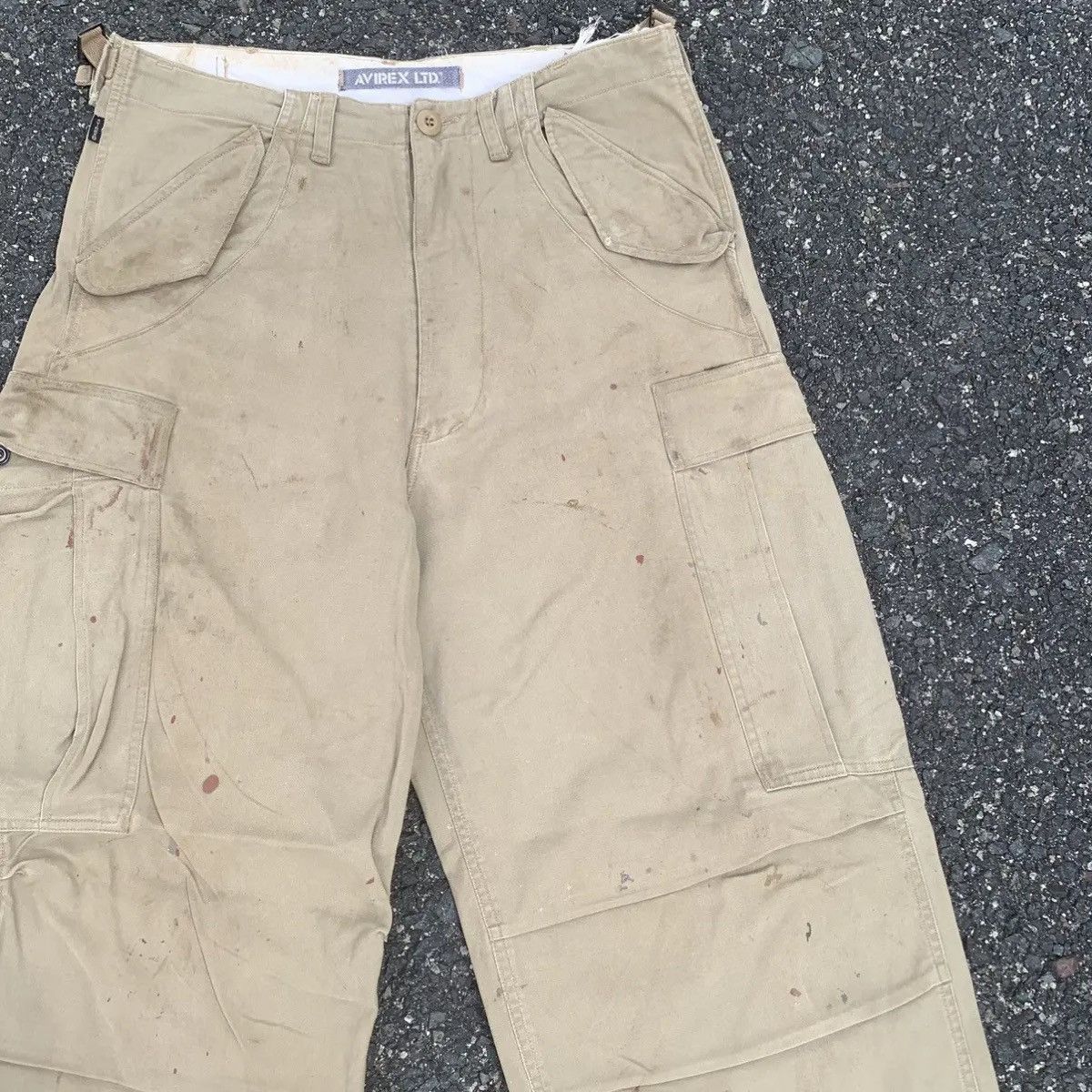 Avirex RUSTY DIRTY‼️ AVIREX M-65 UTILITY COMBAT CARGO PANTS Size US 30 / EU 46 - 6 Thumbnail