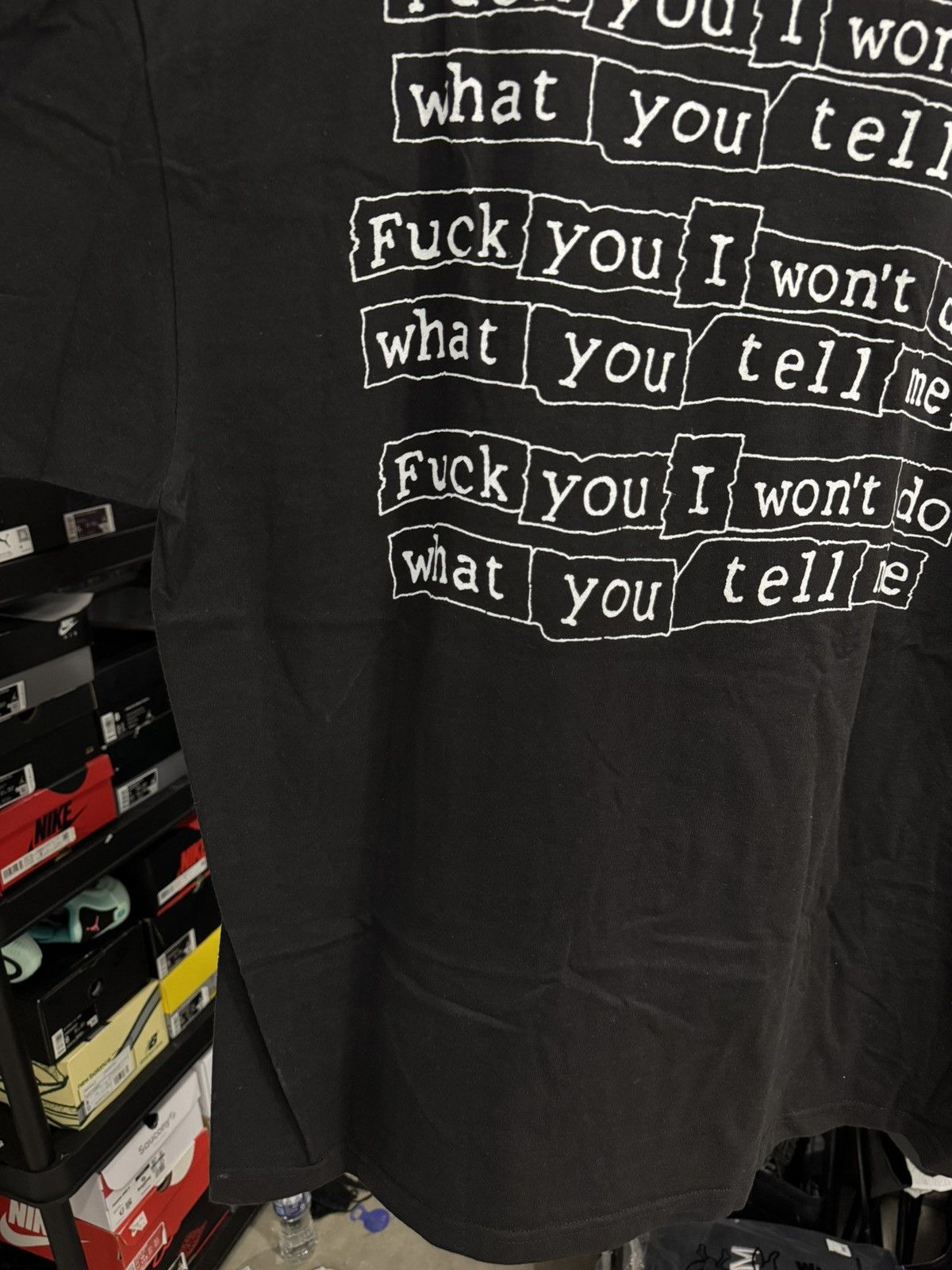 Pleasures Pleasures Fuck You I Won’t Do What You Tell Me Tee Size XXL Size US XXL / EU 58 / 5 - 8 Thumbnail