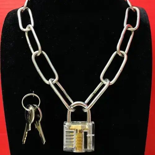 VIBE The HARDWARE PADLOCK 🔐 Necklace Choker! Size ONE SIZE - 3 Thumbnail