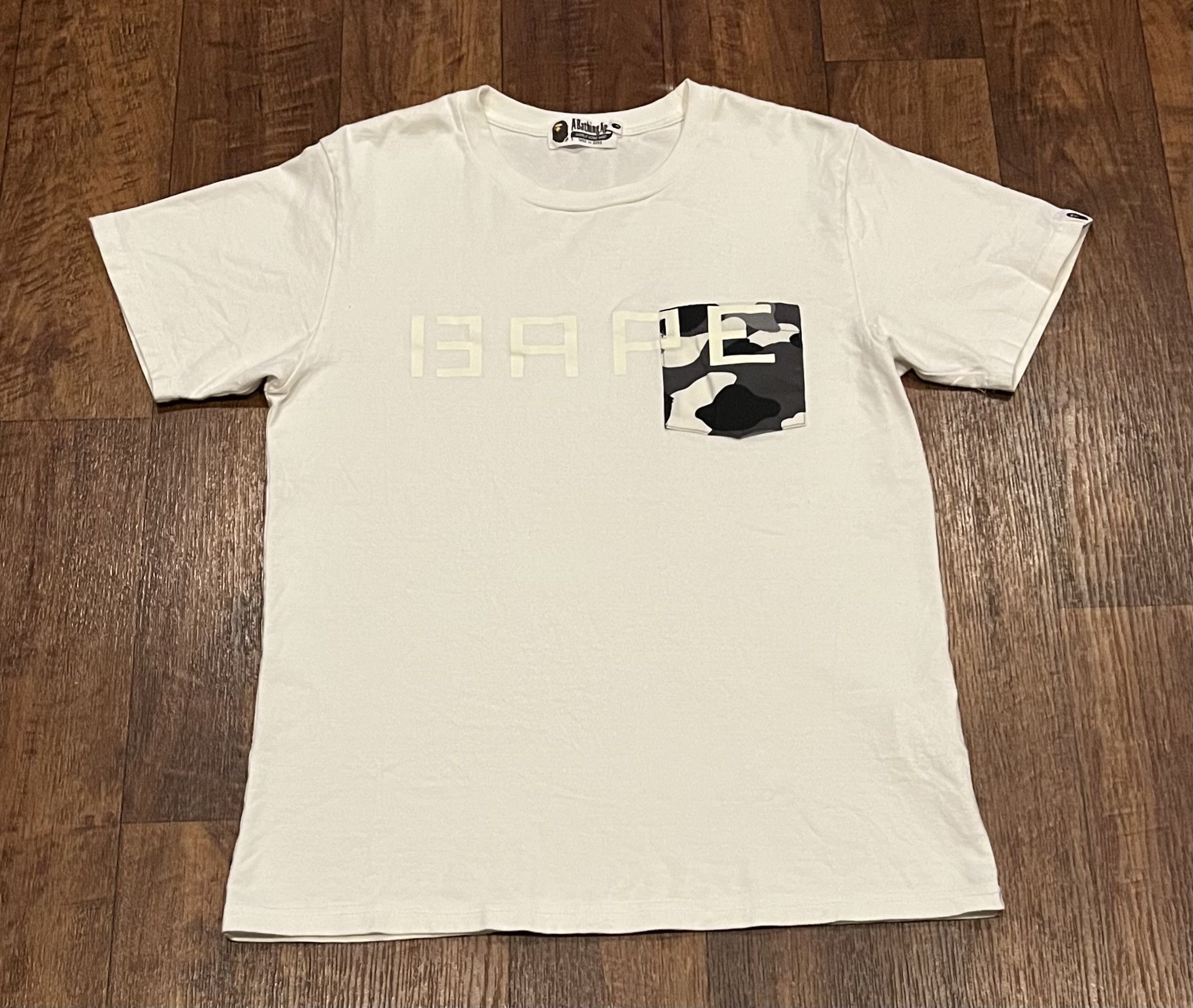 Bape Bape camo logo tee shirt Size US M / EU 48-50 / 2 - 1 Thumbnail