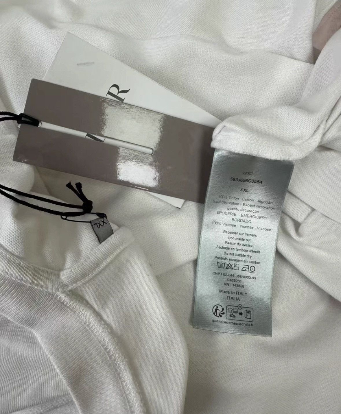 Dior Dior Men's Summer Cotton T-Shirt with Logo . Size US XXL / EU 58 / 5 - 5 Thumbnail