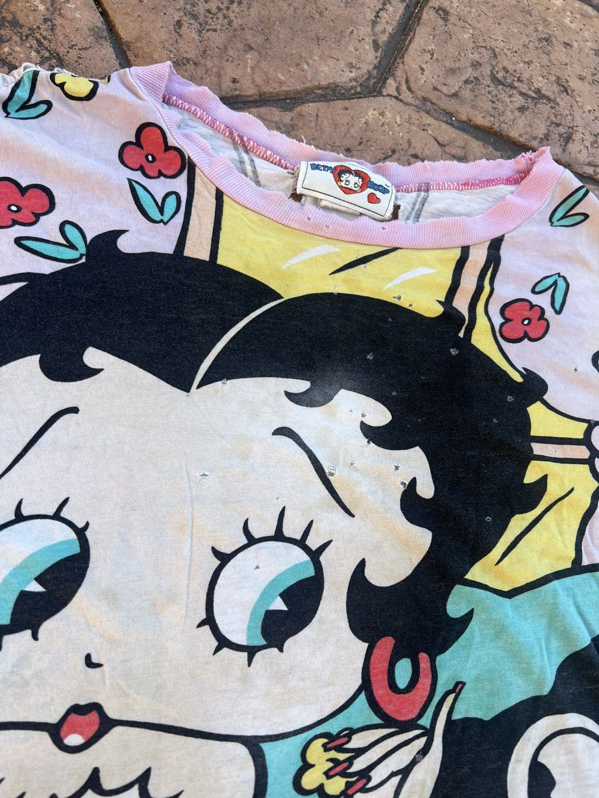 Other Thrashed 90’s “I Love Betty” Betty Boop All Over TV T-Shirt Size US XL / EU 56 / 4 - 3 Thumbnail