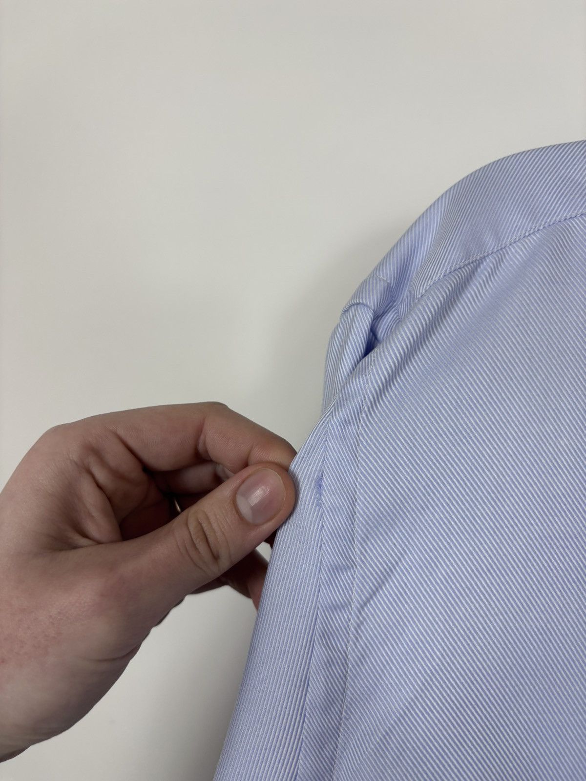 Other Emanuel Berg Men’s Blue Pinstripe Button Up Dress Shirt Size US XL / EU 56 / 4 - 17 Thumbnail