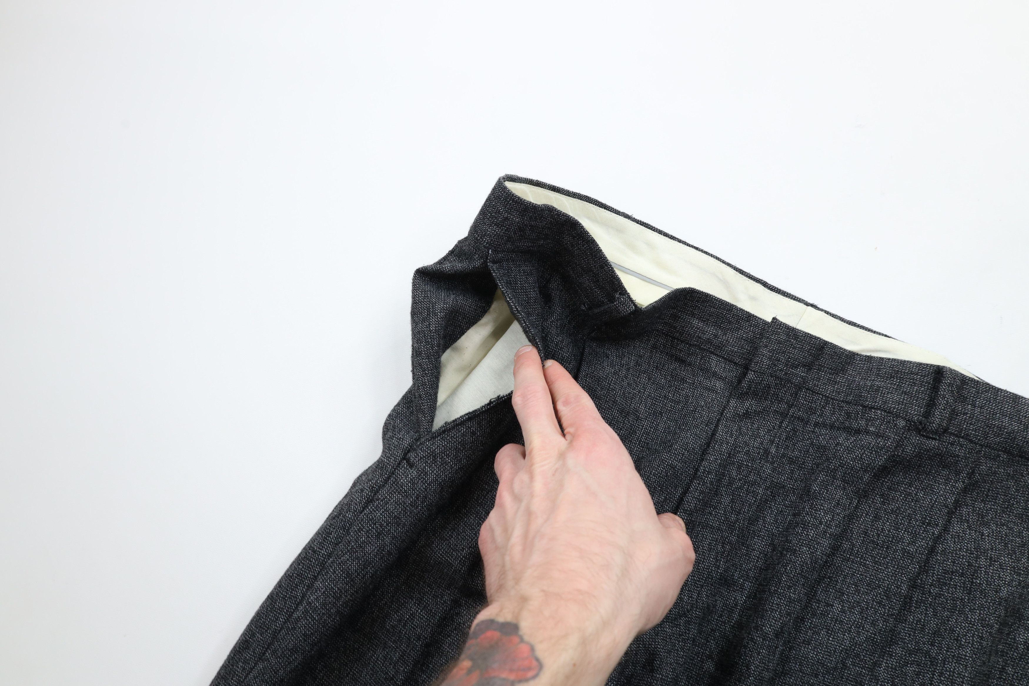 Vintage Vintage 70s Streetwear Wool Tweed Flared Chino Pants USA Size US 37 - 8 Thumbnail