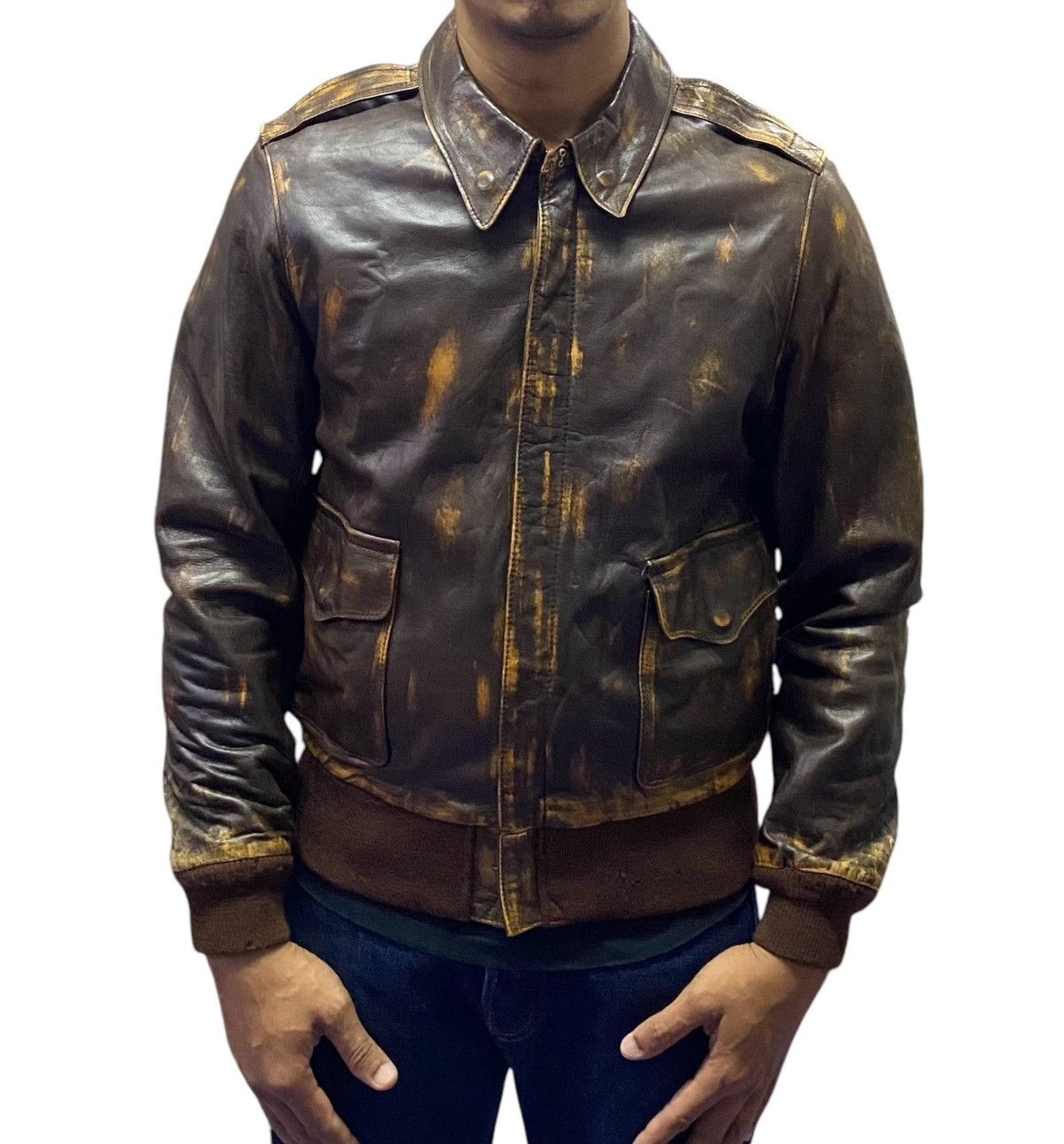 Avirex Avirex Type A-2 Leather Bomber Jacket Size US M / EU 48-50 / 2 - 2 Thumbnail