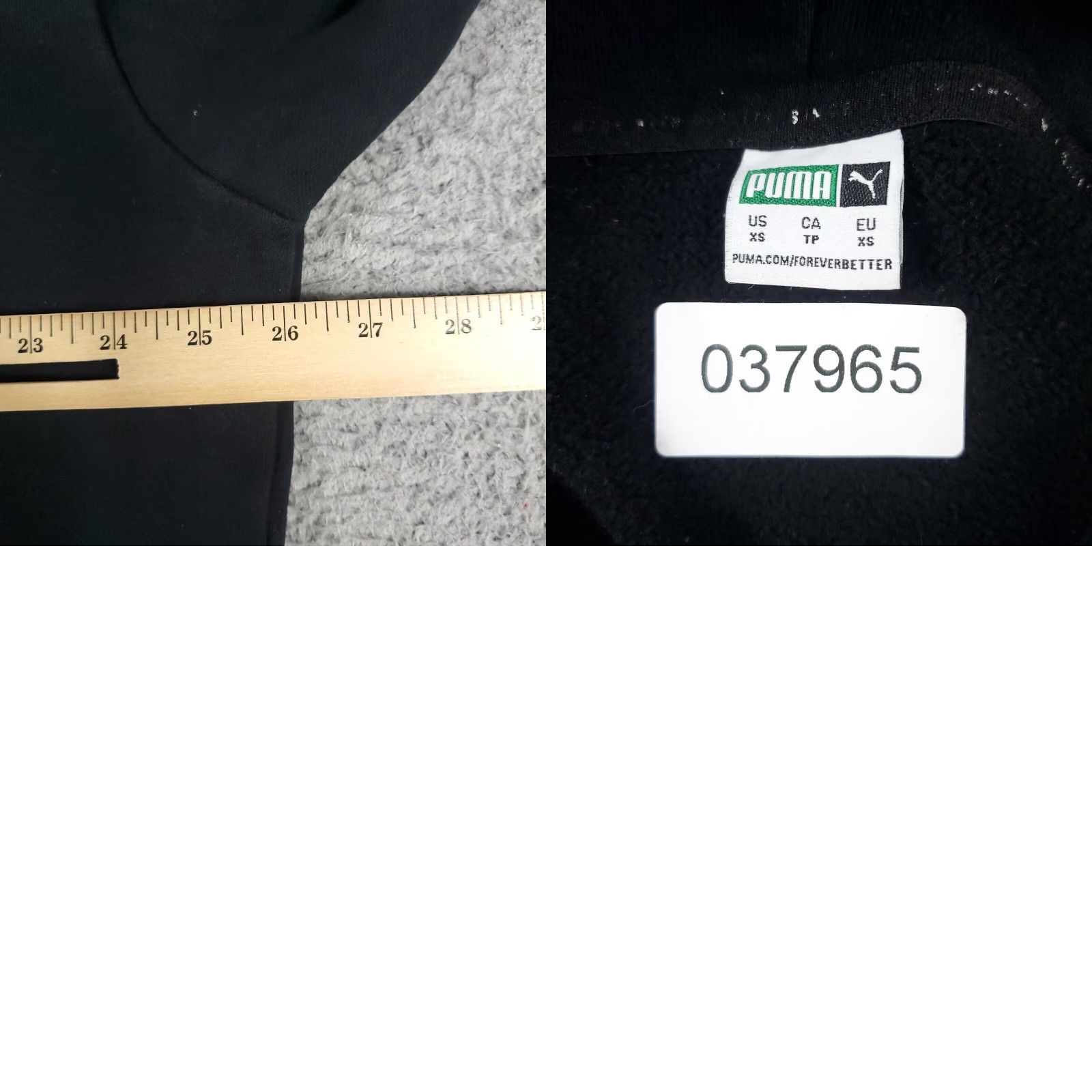 Puma Puma Hoodie Womens XS Black Cotton Blend Pullover Sweatshirt Ladies Size XS / US 0-2 / IT 36-38 - 8 Thumbnail