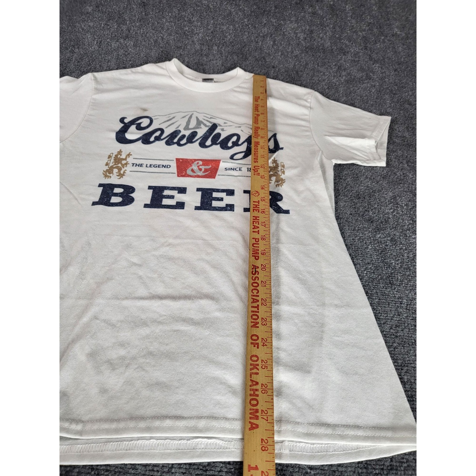 Gildan Cowboys & Beer Tshirt Men Sz M Gildan Dry Blend Graphic Prin Size US M / EU 48-50 / 2 - 3 Thumbnail
