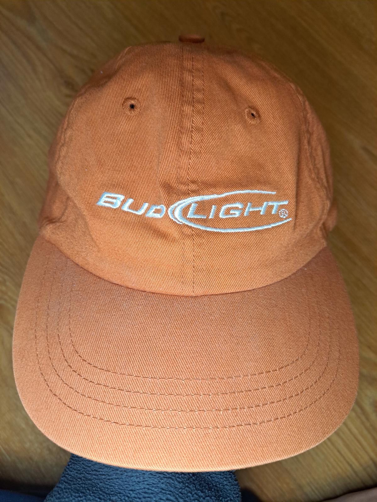 Other Bud Light Hat Cap Orange Adjustable Cotton One Size Size ONE SIZE - 1 Thumbnail