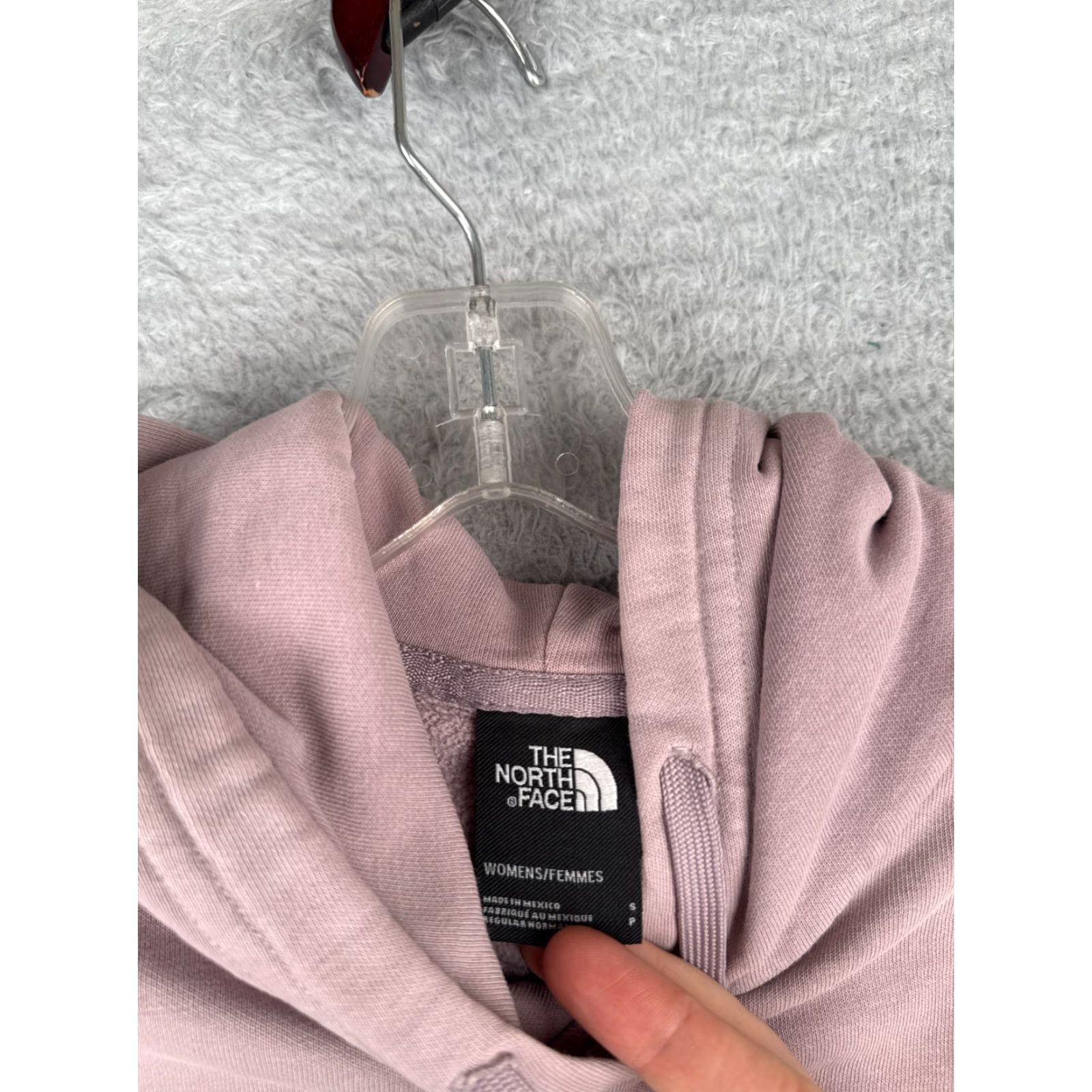 The North Face The North Face Hoodie Womens Small Pink White Pullover Cotton Blend Sweatshirt Crew Neck Regular Fit Logo Pockets Size S / US 4 / IT 40 - 7 Thumbnail