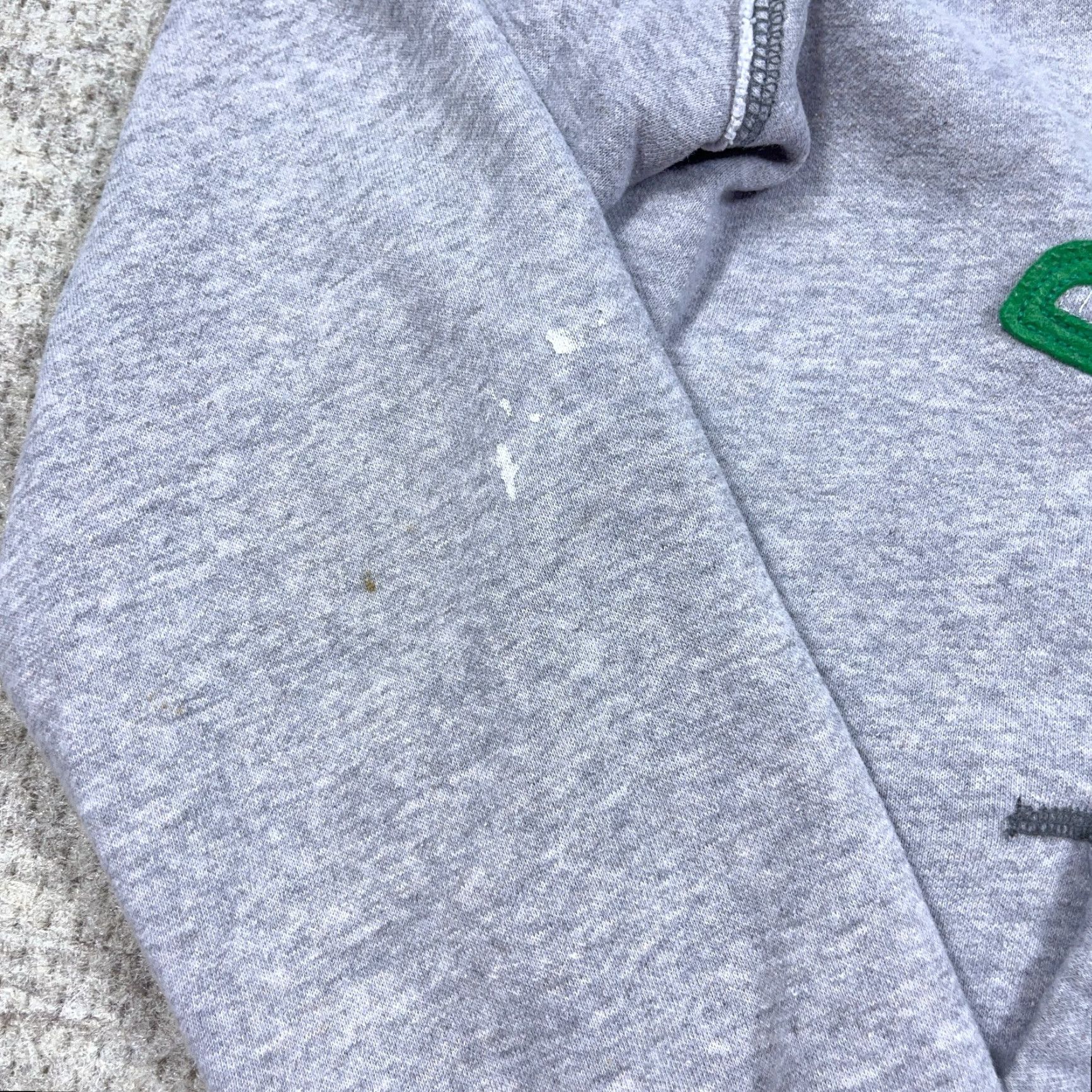 Vintage VINTAGE Aeropostale Hoodie Women M Gray Green V Neck Spell Out Stains Full Zip Logo Graphic 90s Size M / US 6-8 / IT 42-44 - 5 Thumbnail