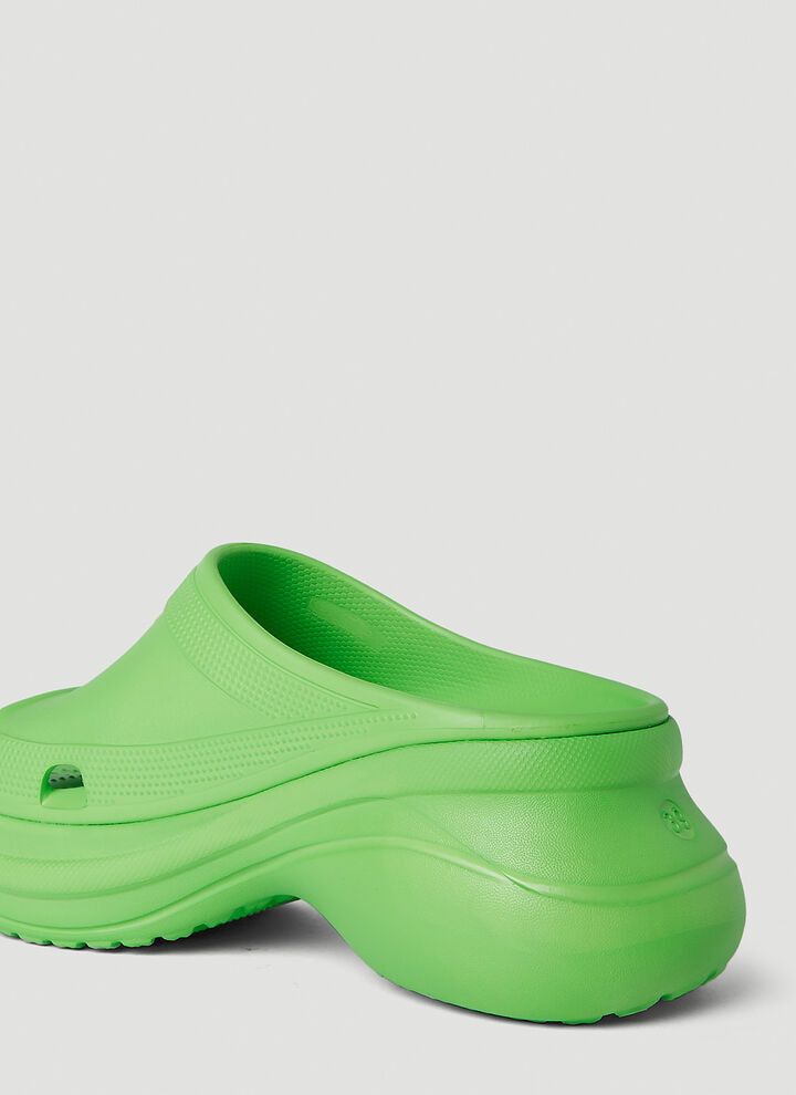 Balenciaga × Crocs o1la1rc1a0824 Pool Crocs Slide Sandal in Green Size US 6.5 / EU 39-40 - 6 Thumbnail