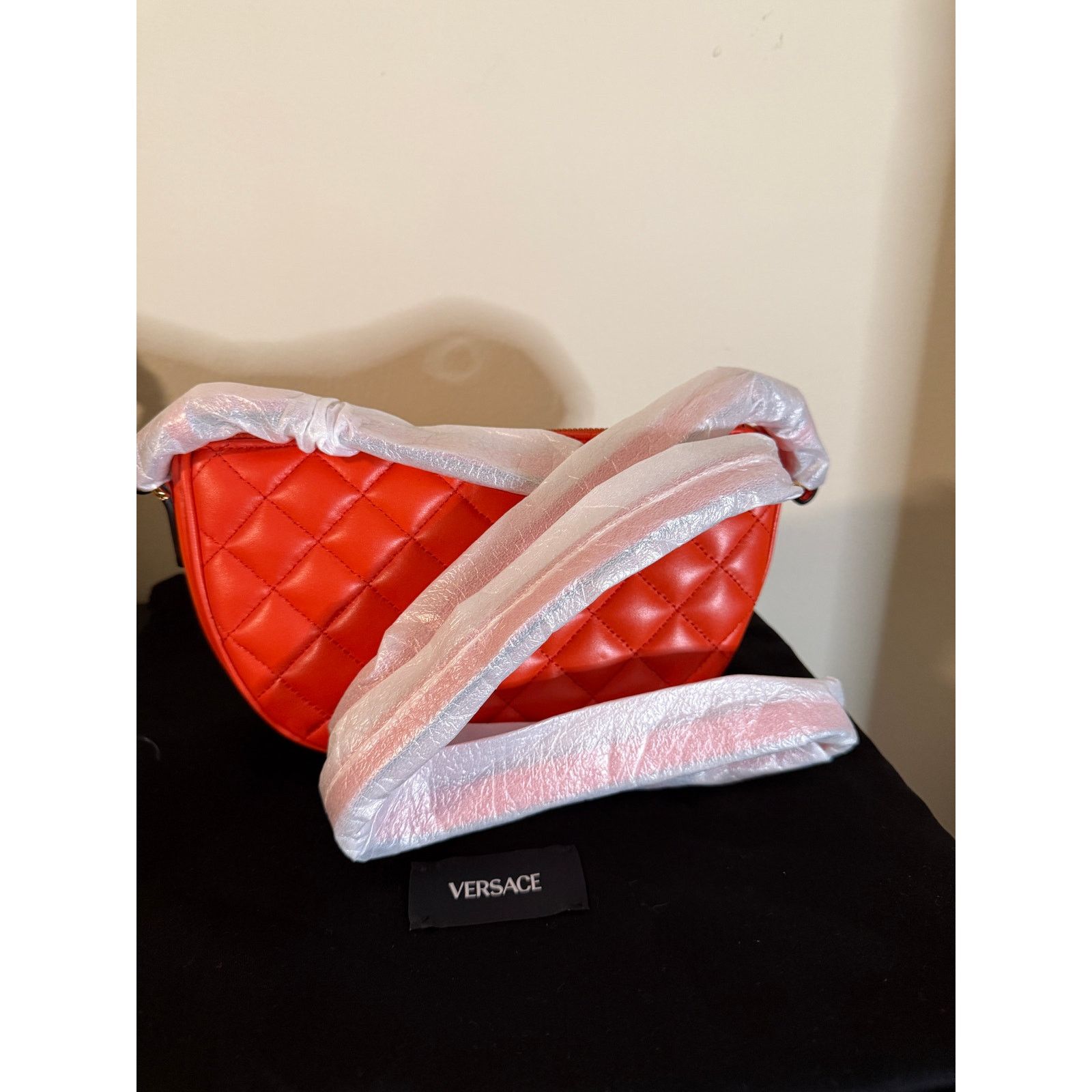 Versace versace lamb skin quilted gold medusa coral crossbody bag Size ONE SIZE - 6 Thumbnail