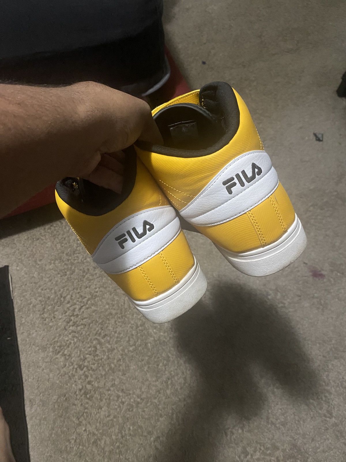 Fila Bright Yellow Fila High-Top Sneakers Size US 12 / EU 45 - 3 Thumbnail