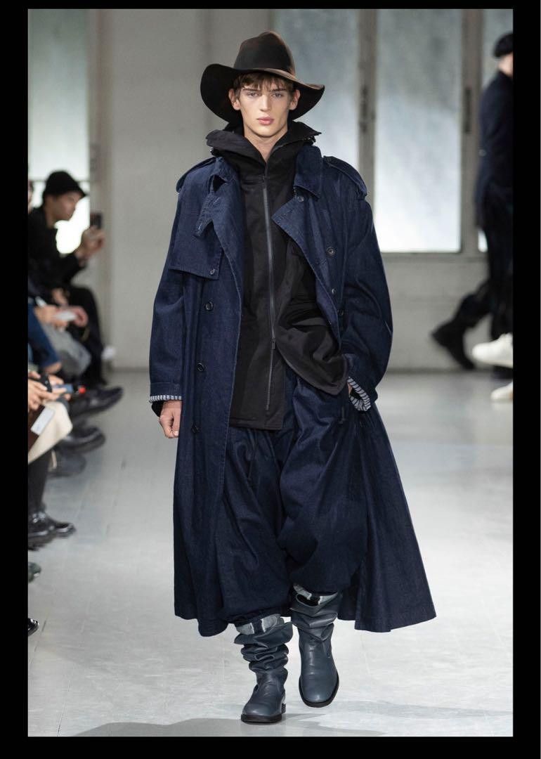 yohjiyamamoto23aw デニムトレンチコート　残布有 yohjiyamamoto23aw デニムトレンチコート 残布有