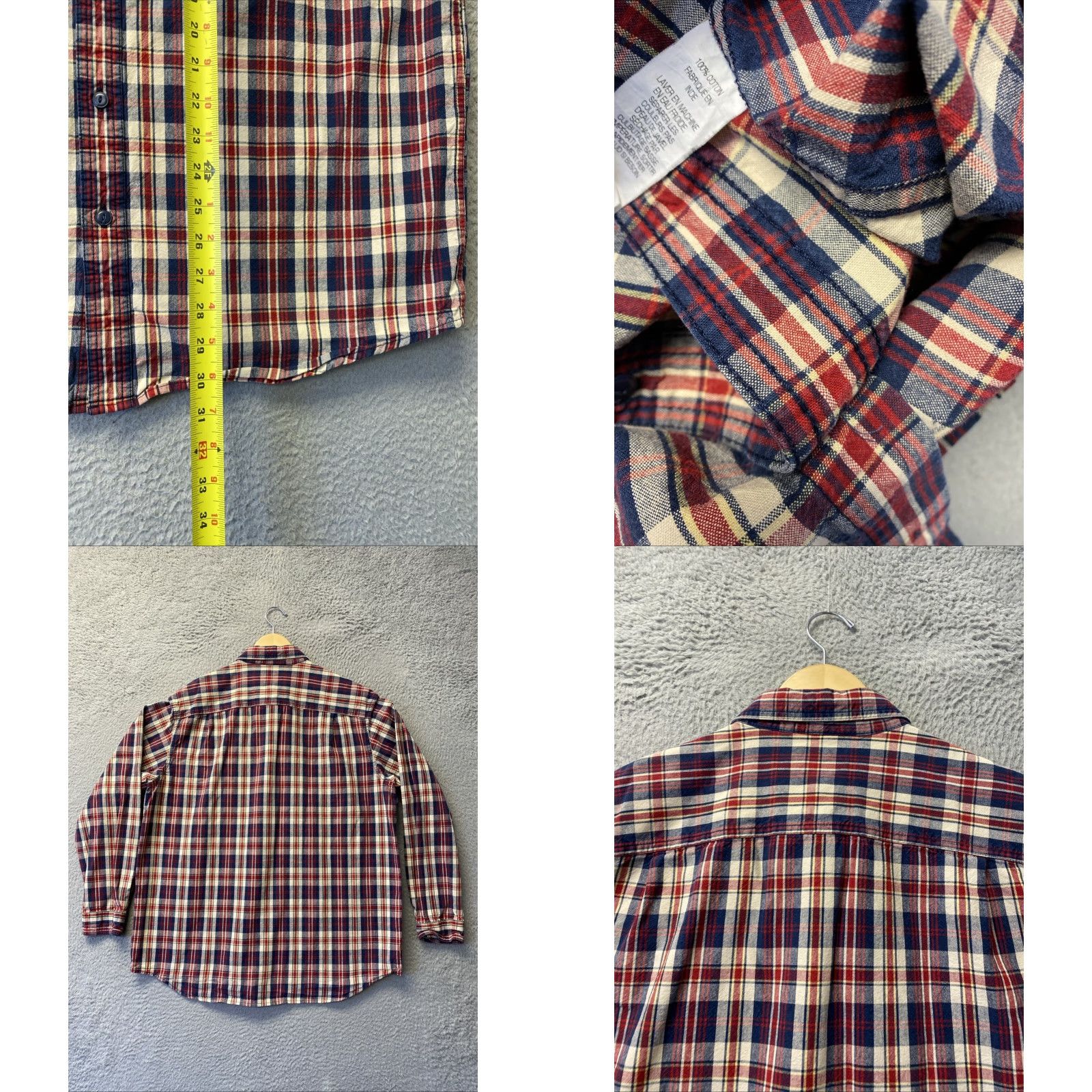 Vintage LL Bean Shirt Mens L Regular Red Plaid Cotton Button Well Made 162-12 Size US L / EU 52-54 / 3 - 8 Thumbnail