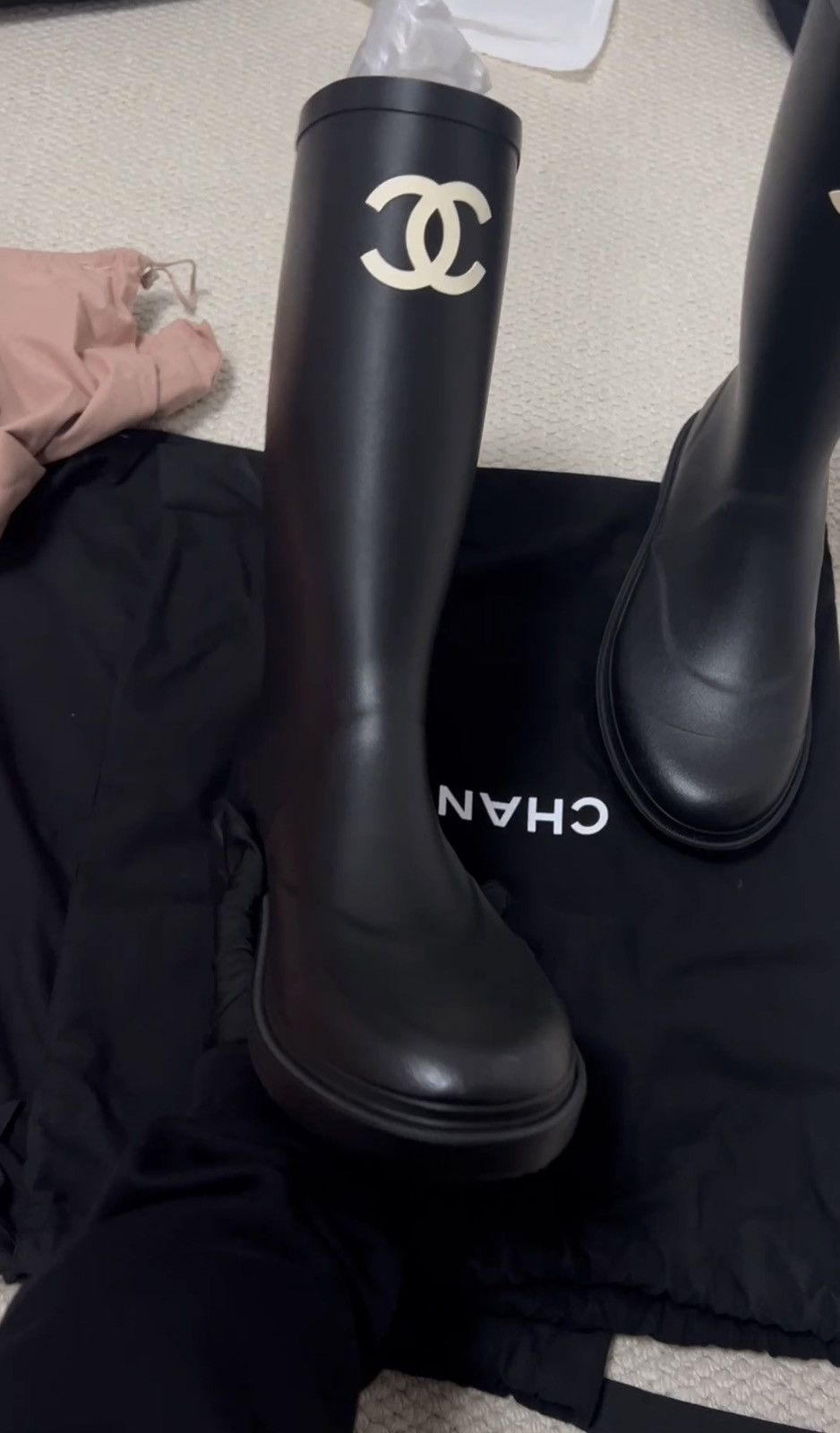 Chanel Chanel Rain Boots with Protective Coating. Size US 8 / IT 38 - 9 Thumbnail
