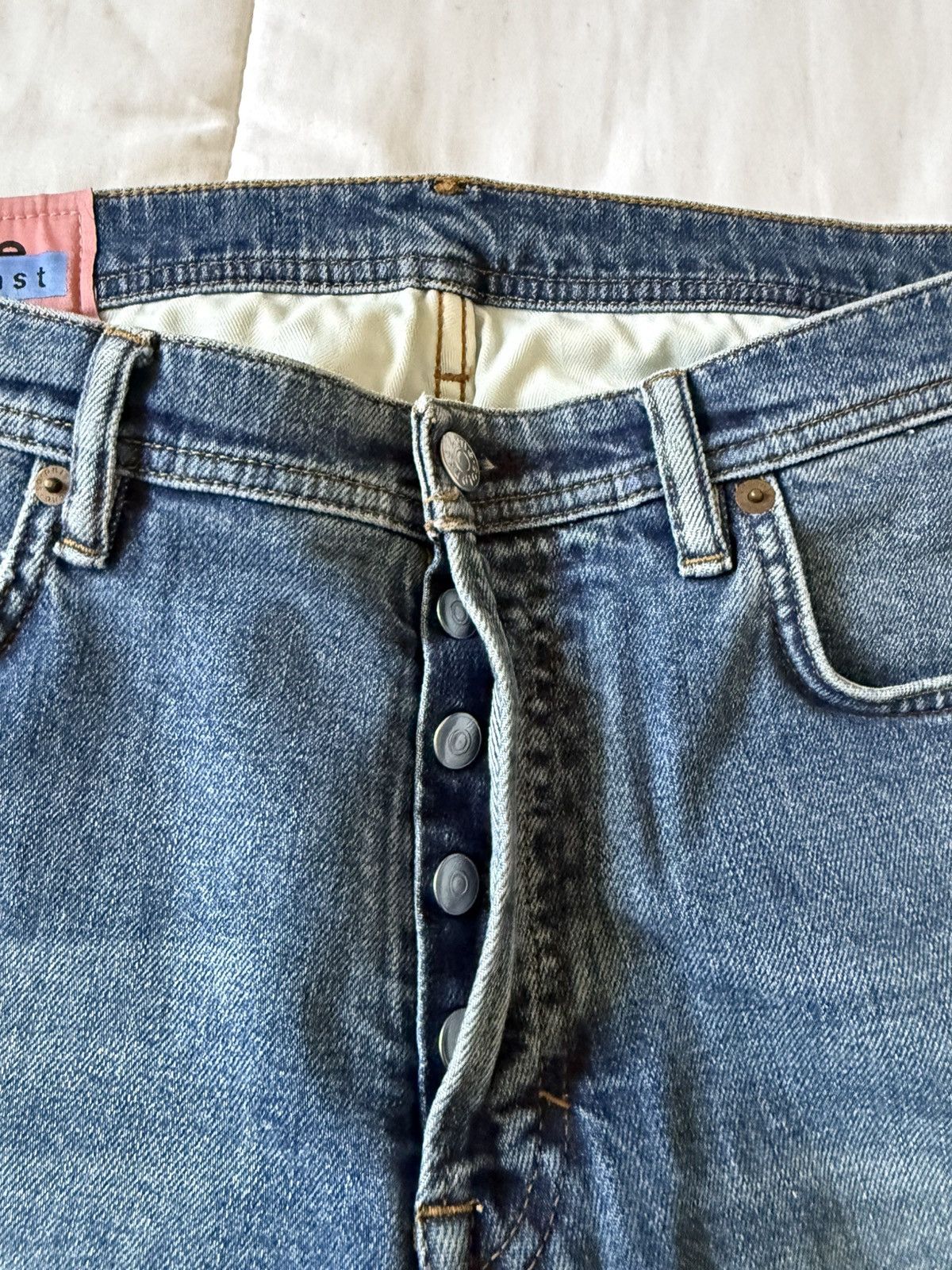 Acne Studios Acne Studio River Floragatan Denim Mid Blue Slim Tapered Size US 34 / EU 50 - 7 Thumbnail
